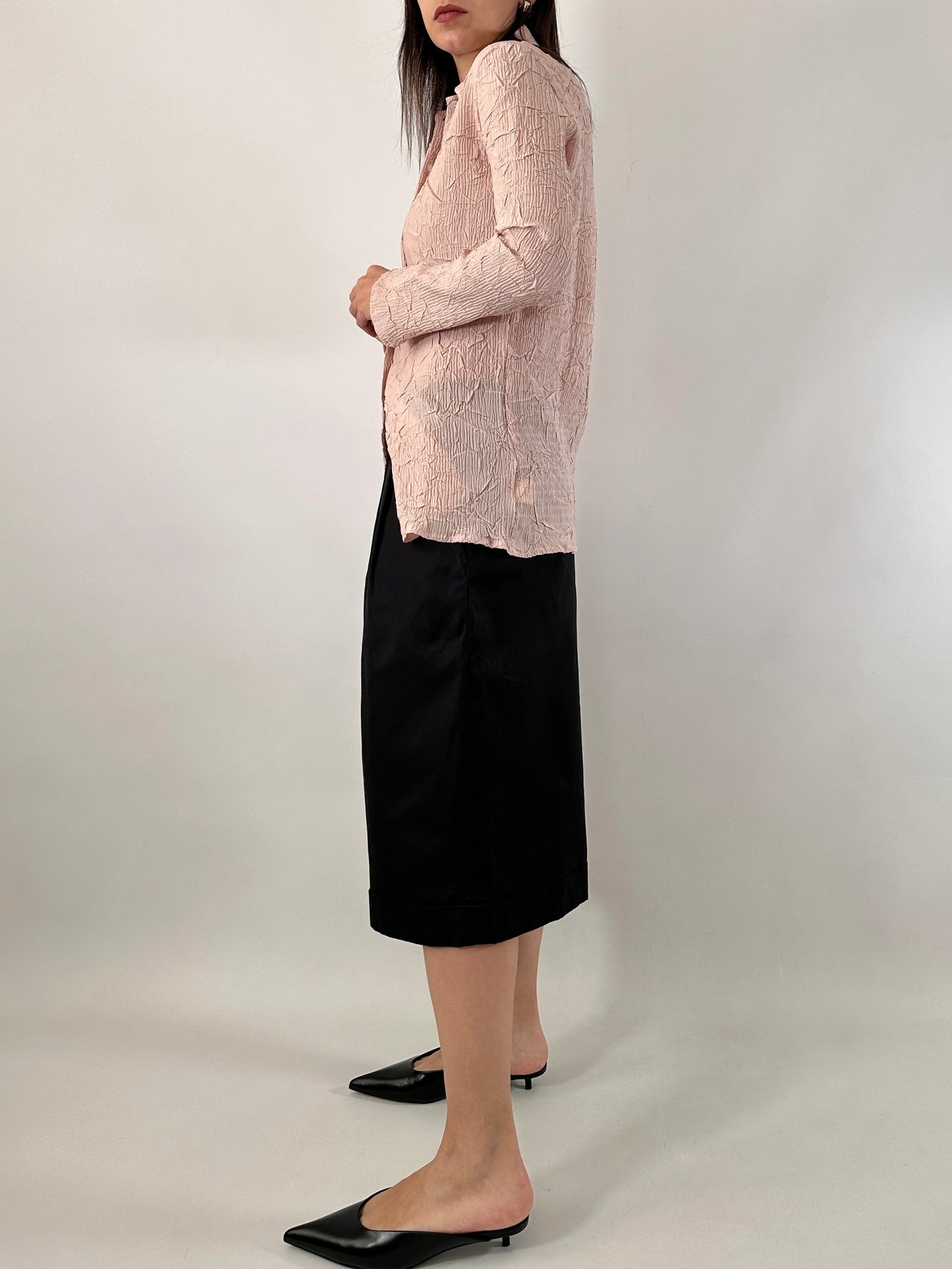 Wide leg bermuda shorts