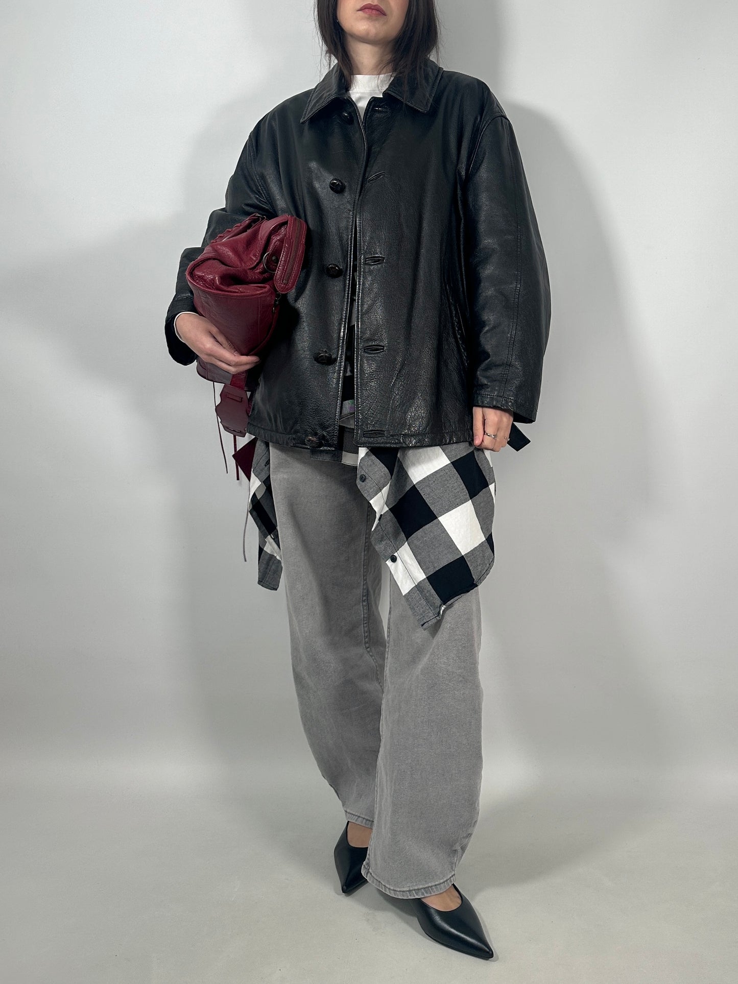 Vintage Oversized Leather Jacket