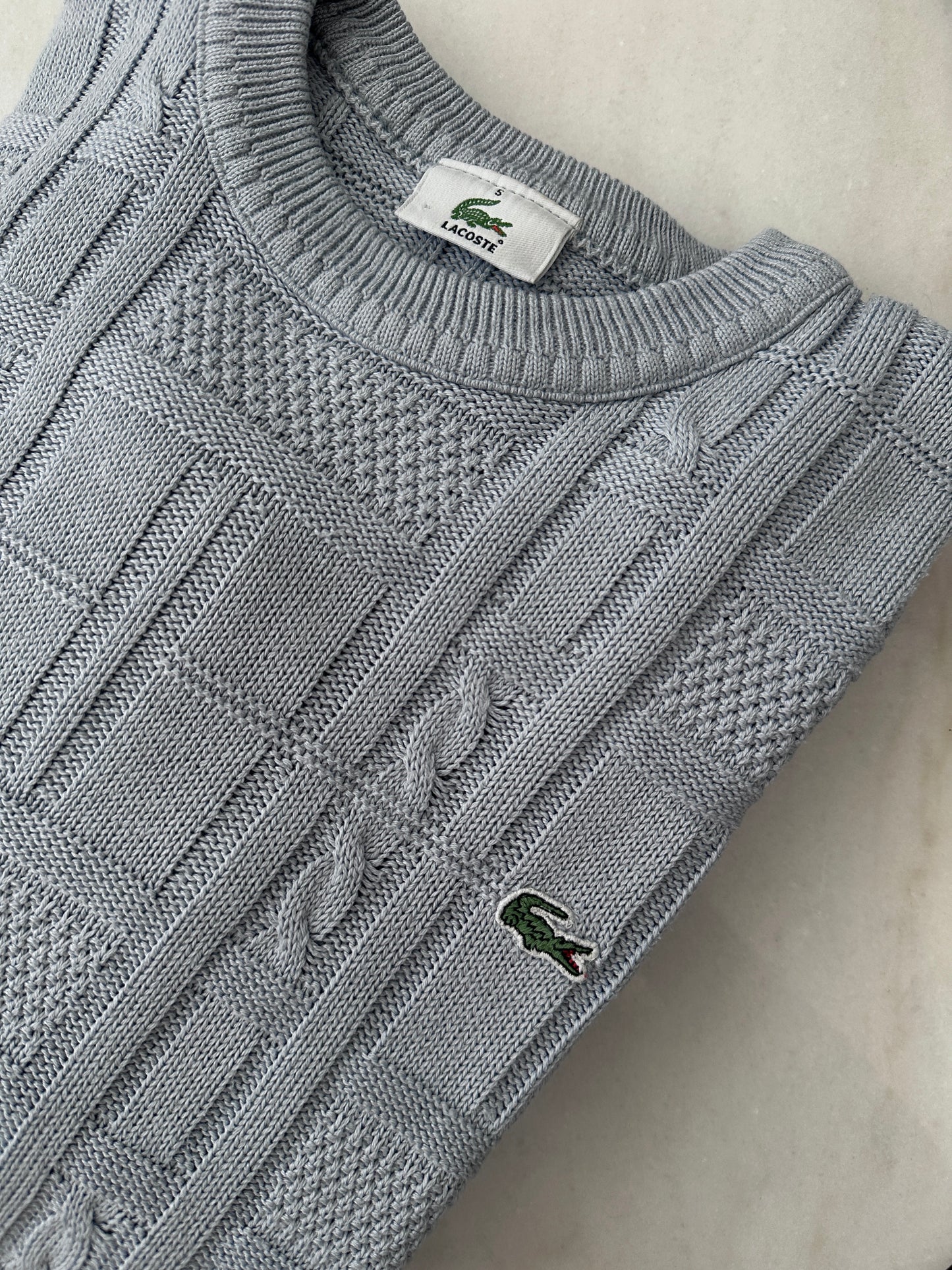 Vintage Lacoste Textured Knit Sweater