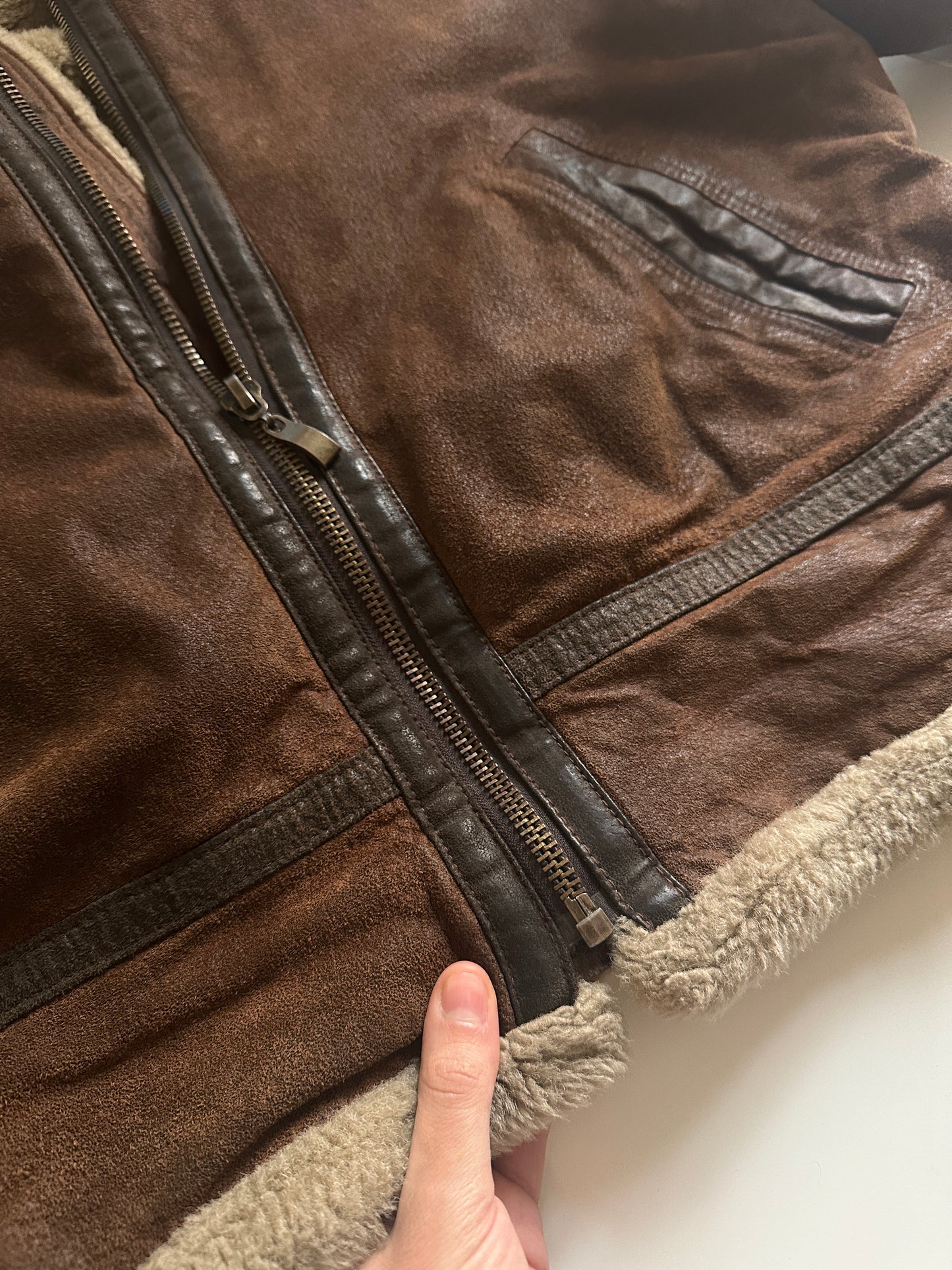 Aviator-Inspired Shearling Jacket
