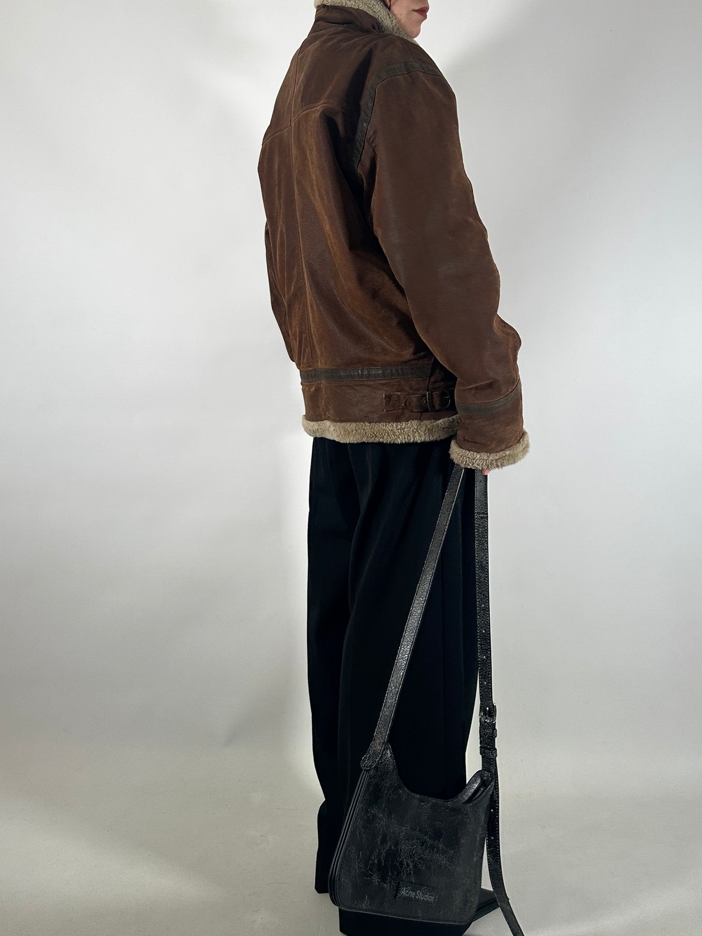 Aviator-Inspired Shearling Jacket