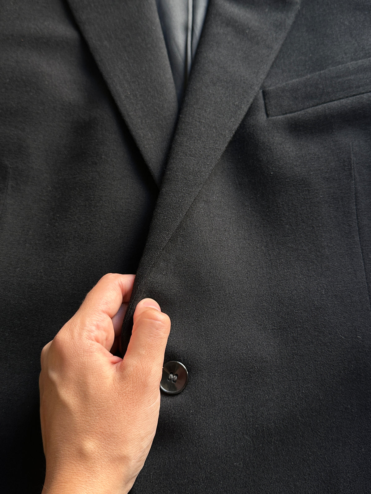 Black Wool Tailored Blazer