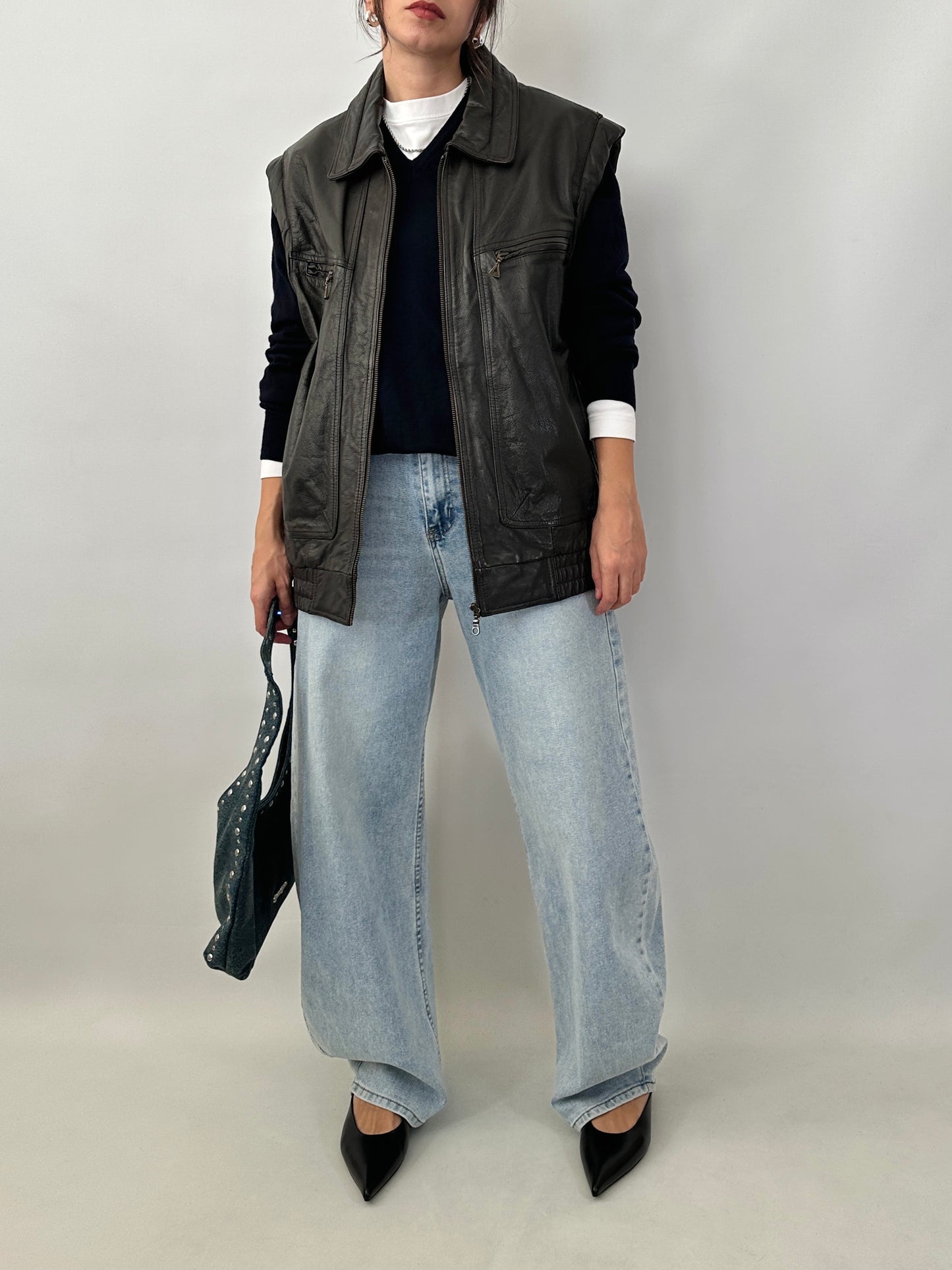 Essential soft wool blue sweater