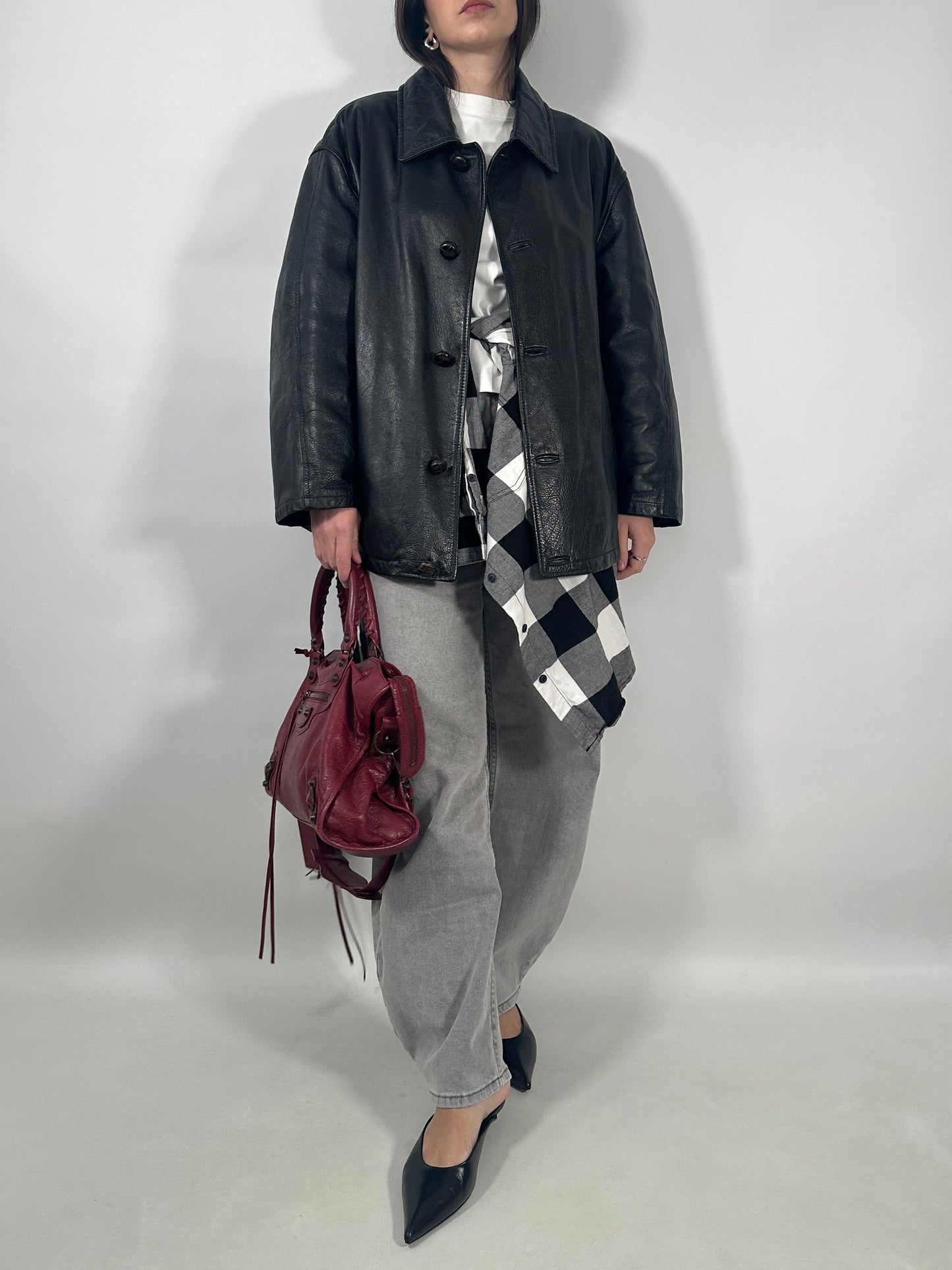 Vintage Oversized Leather Jacket