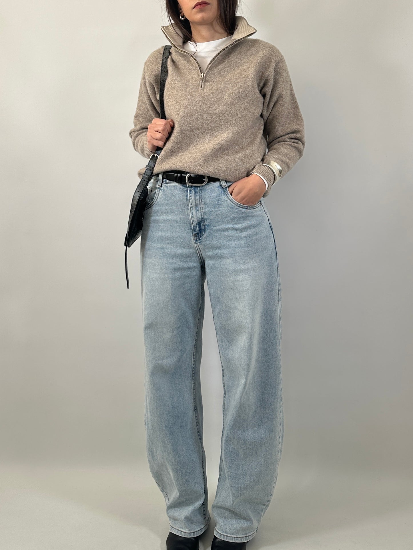 Pure Lambswool Half-Zip Sweater