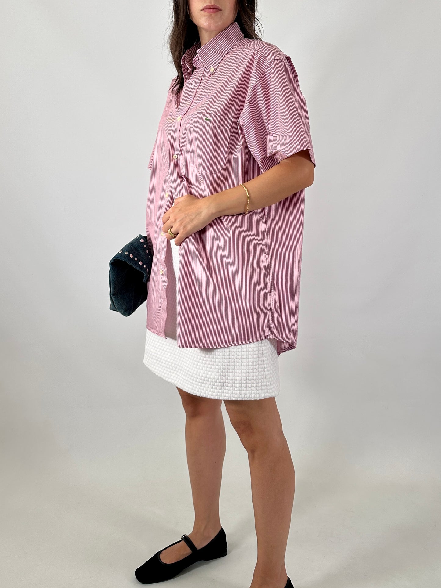 Lacoste short sleeve striped shirt