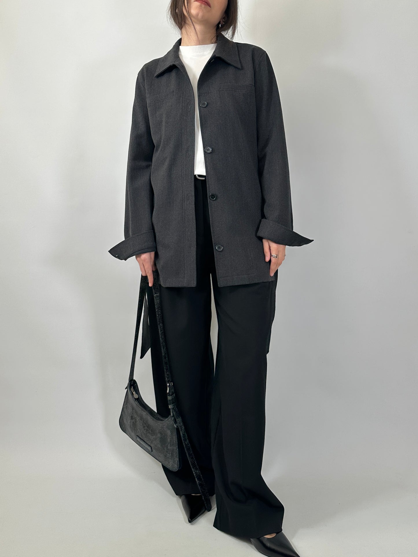 Vintage Marella Belted Shirt Jacket