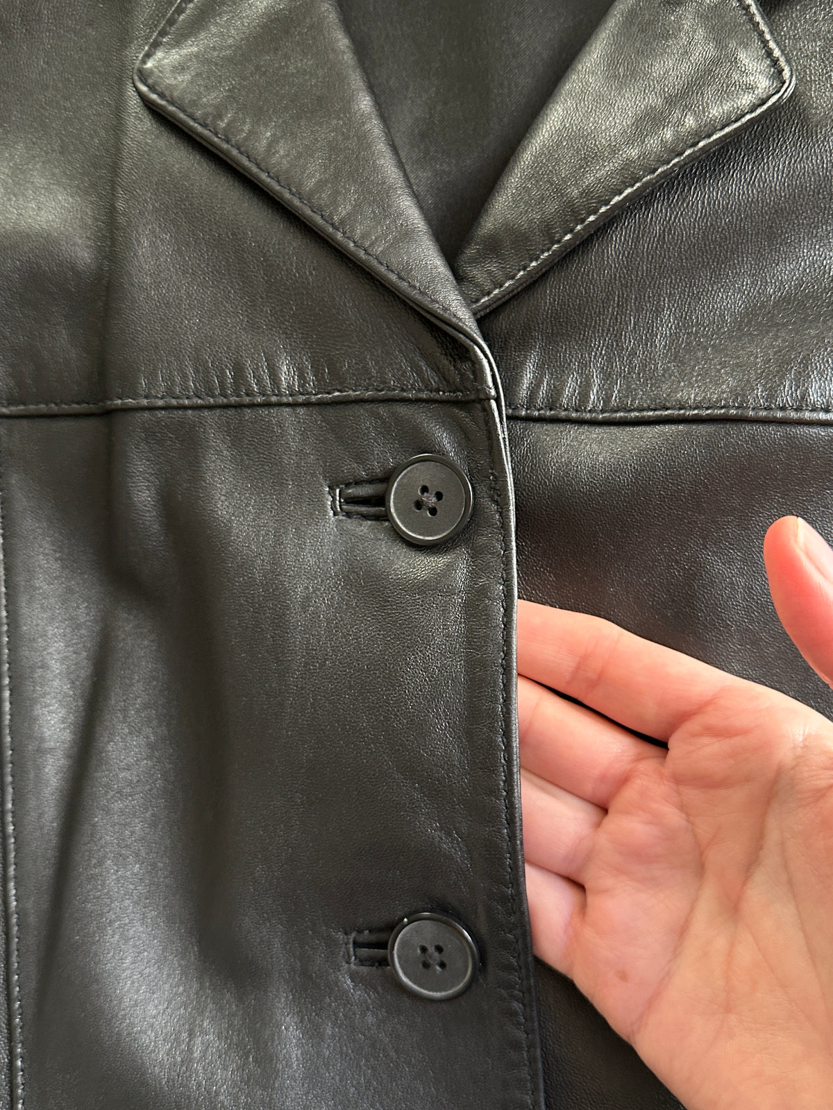 Black Lambskin Fitted Jacket