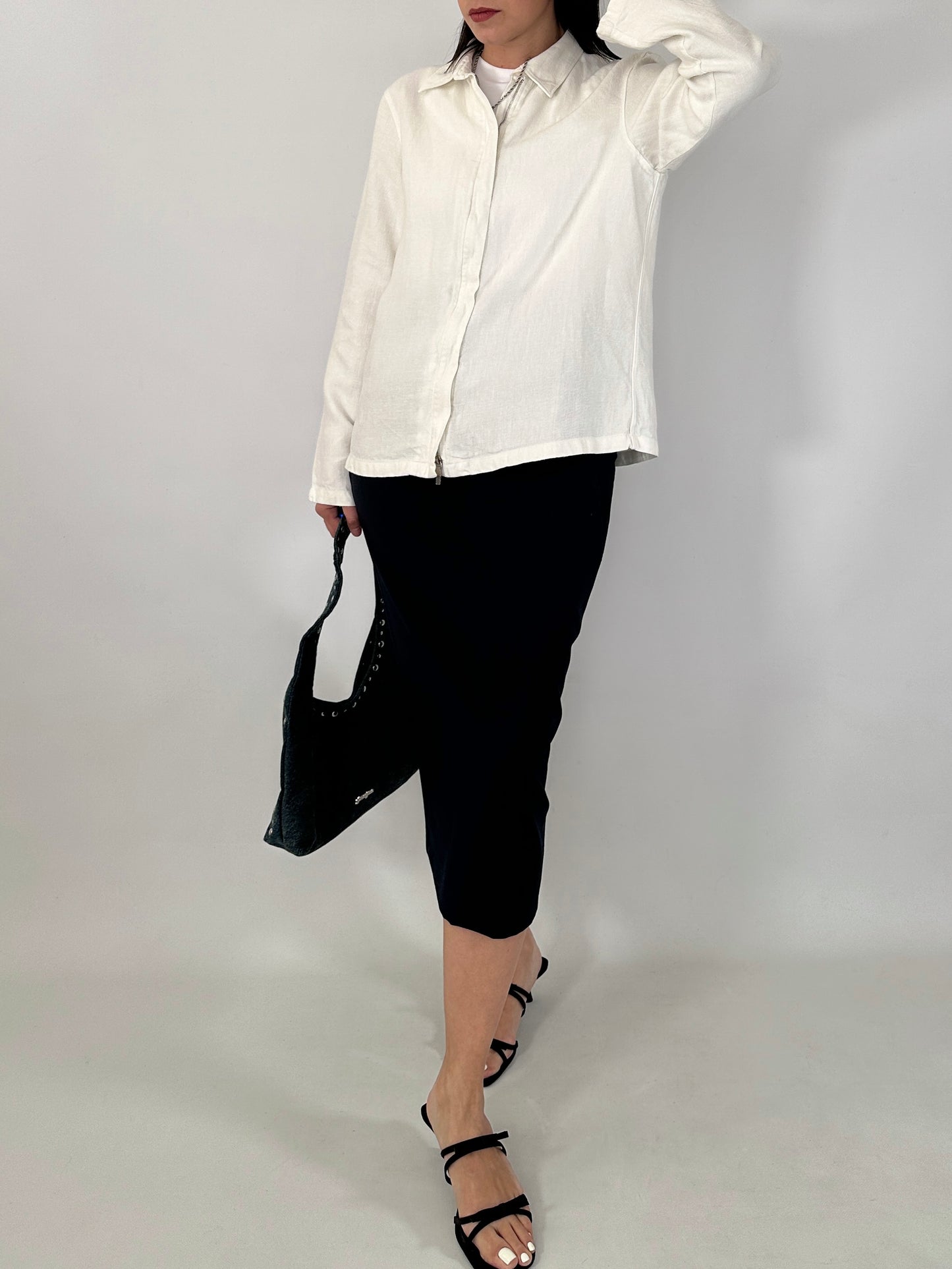 Max Mara zipped linen jacket