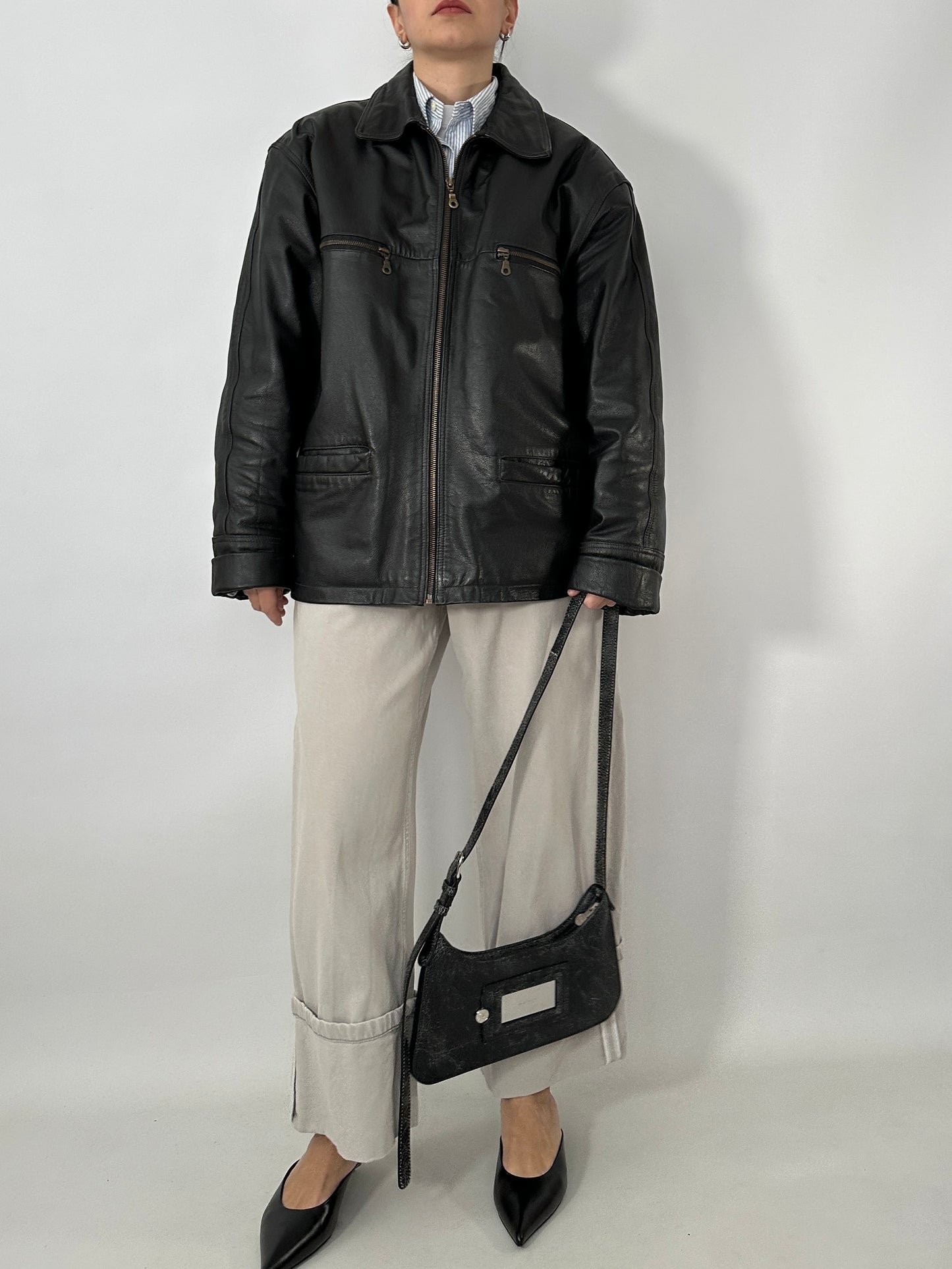 Harrington leather jacket