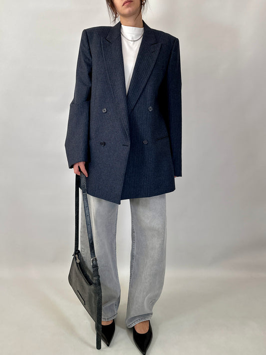 Oversized pinstripe vintage blazer