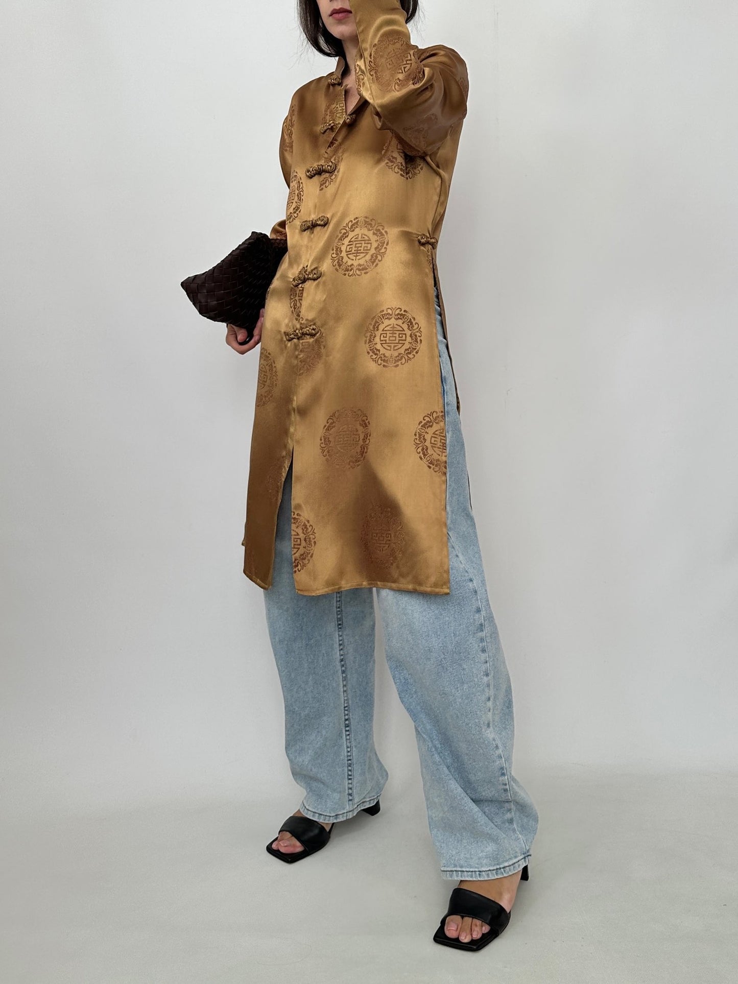 Silk Jacquard Mandarin Tunic