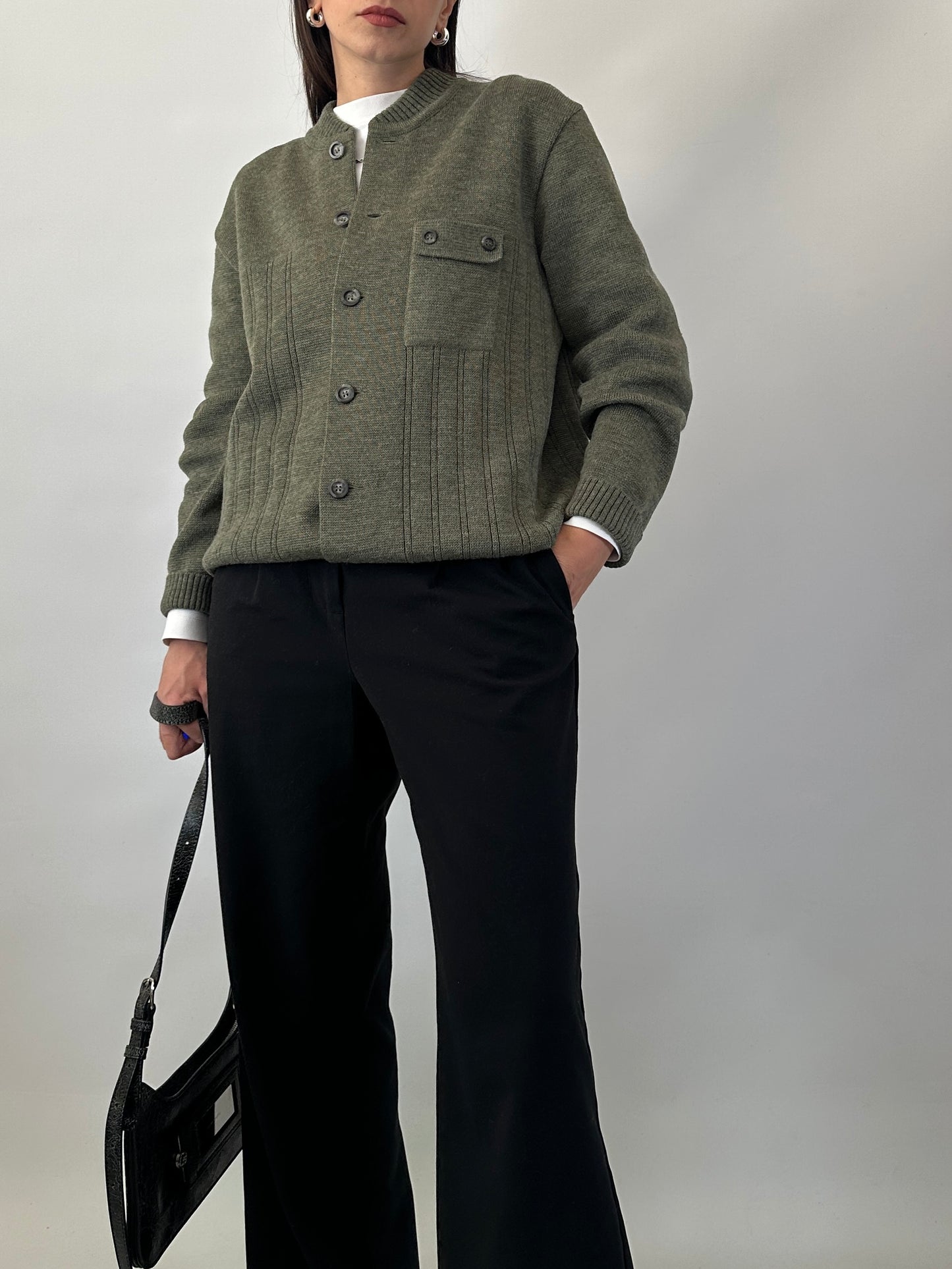 Vintage knitted bomber jacket