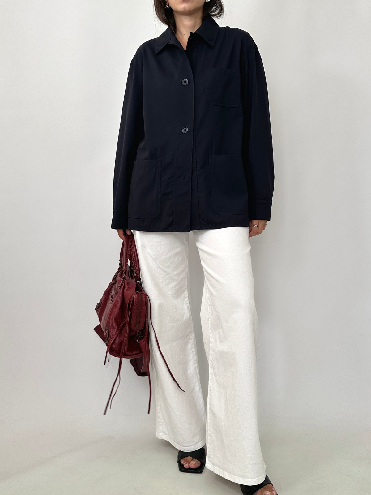 Max Mara Navy Wool Overshirt
