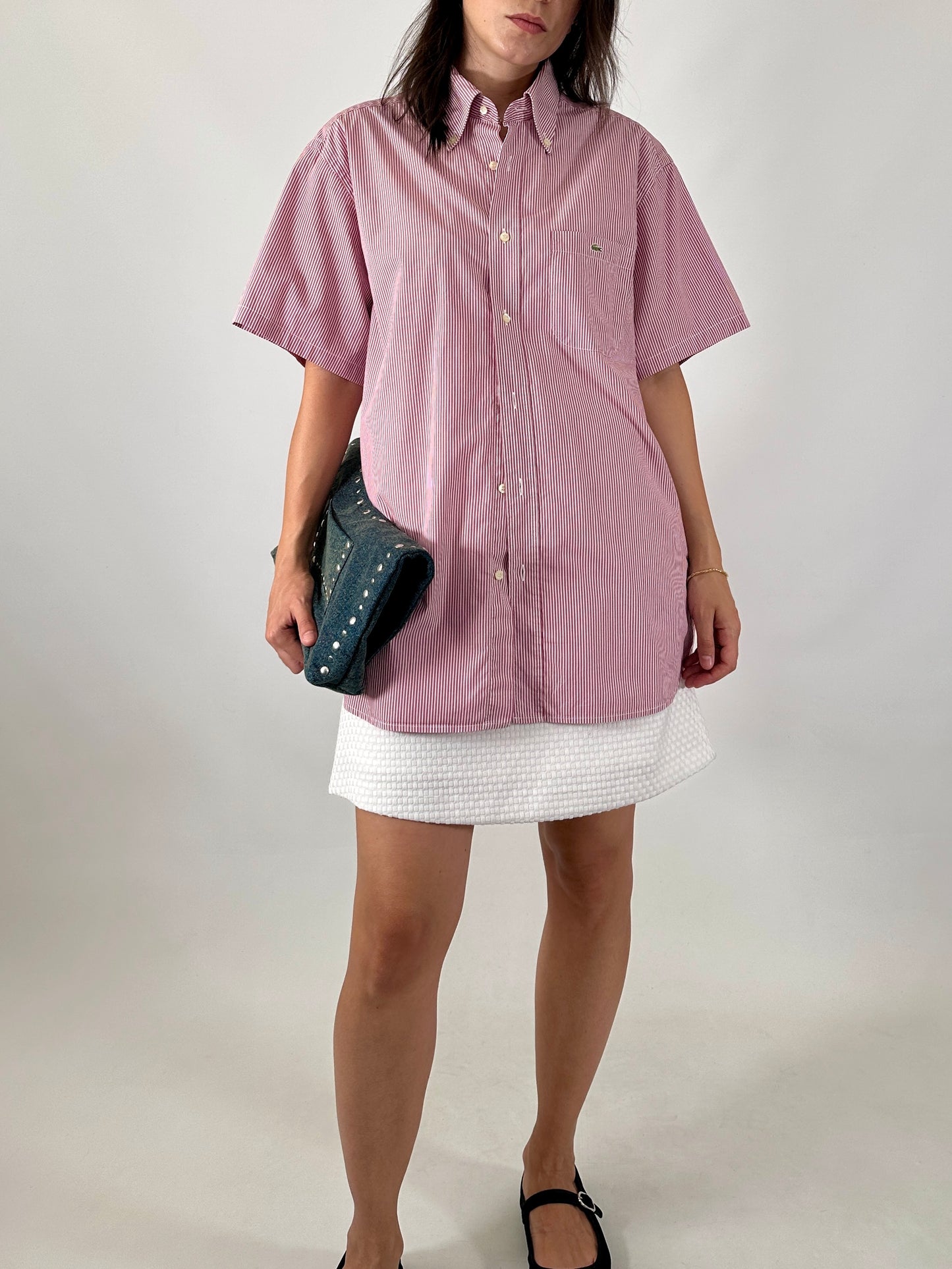 Lacoste short sleeve striped shirt