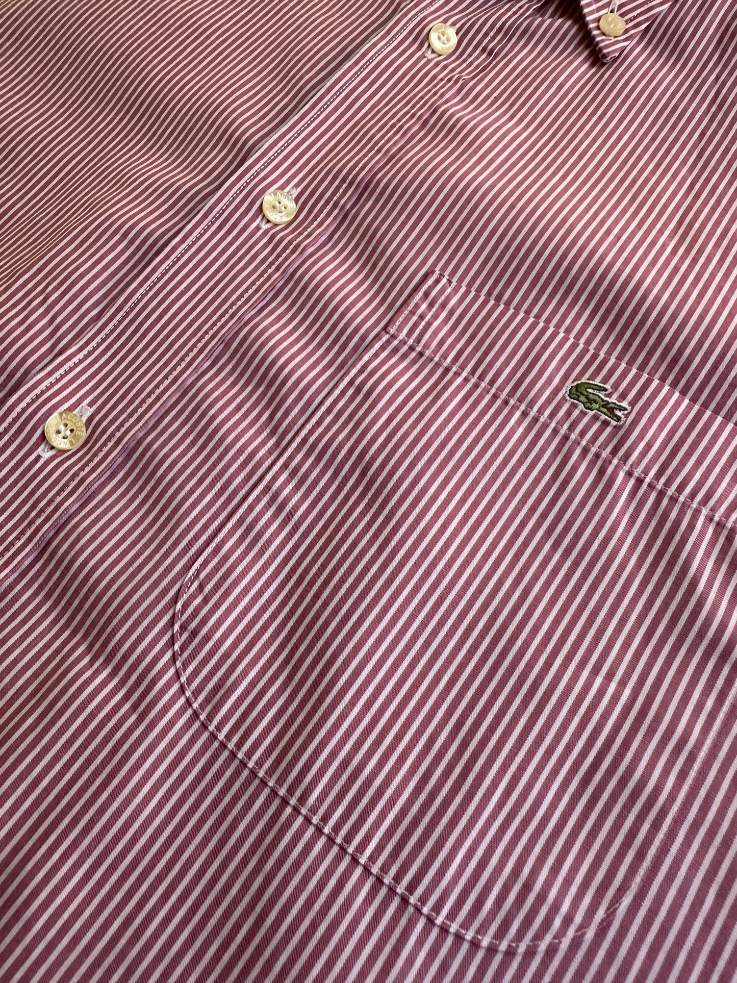 Lacoste short sleeve striped shirt