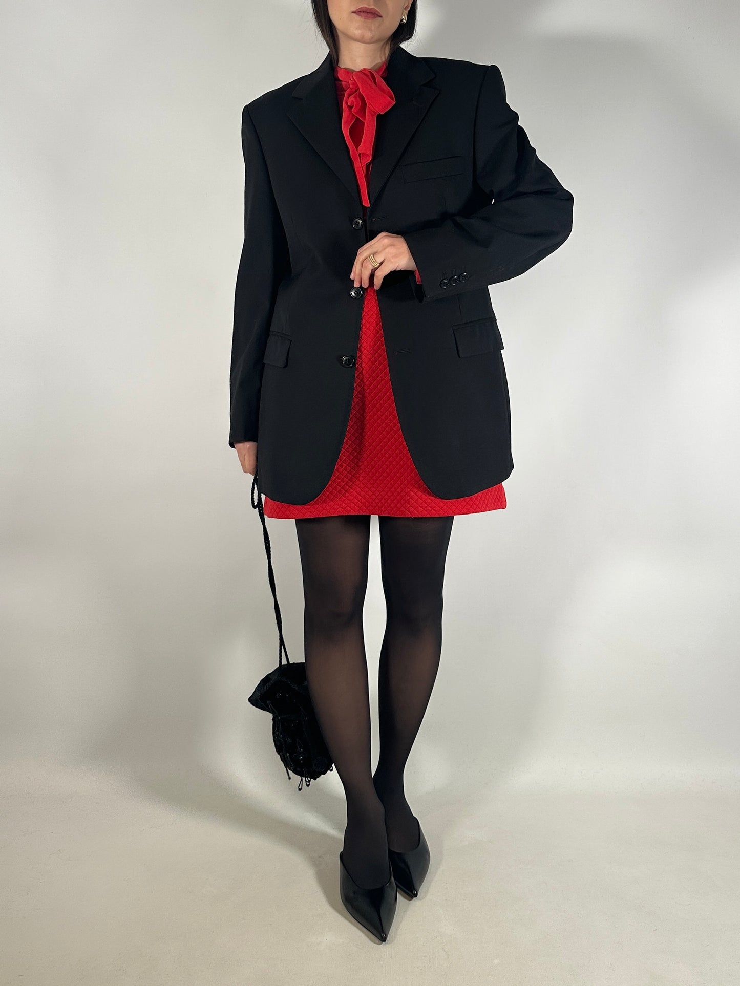 Black Wool Tailored Jacket