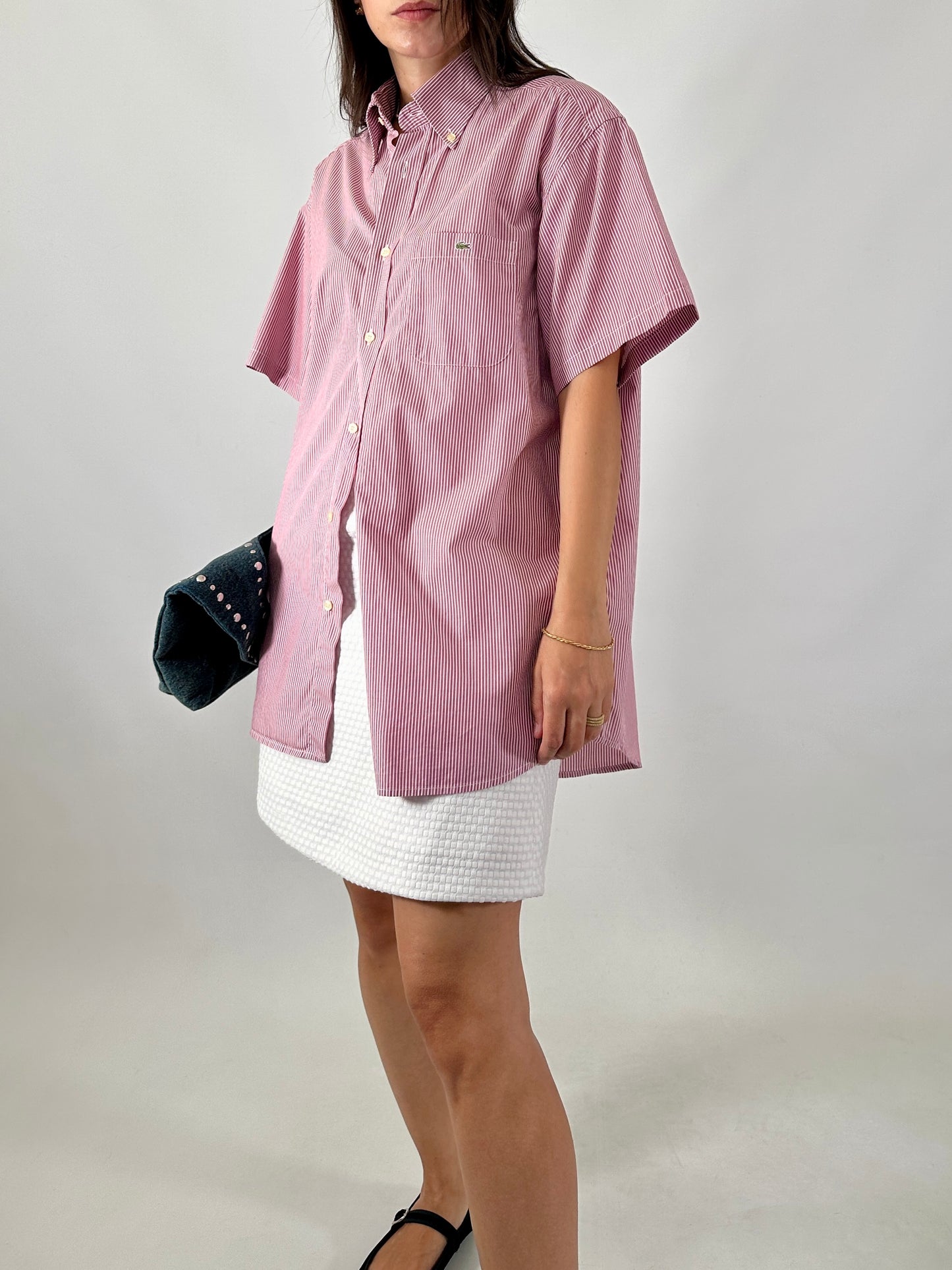 Lacoste short sleeve striped shirt