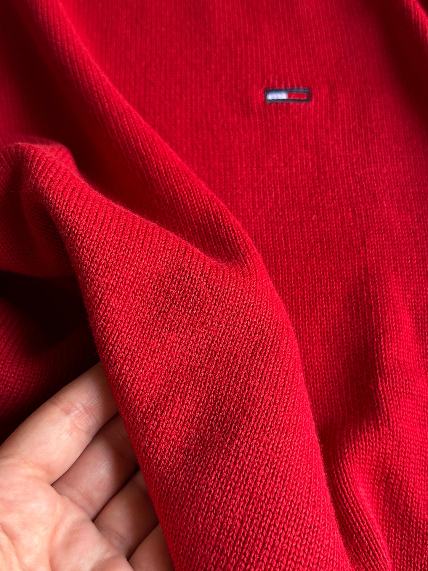 Tommy Hilfiger Red Cotton Sweater