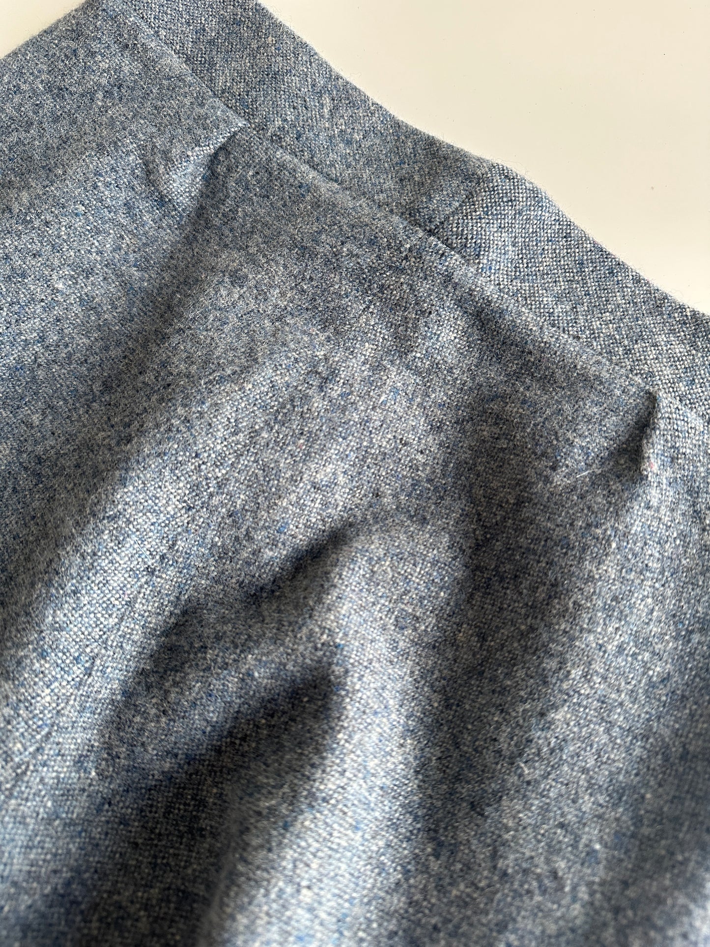 Vintage Light Blue Tweed Skirt