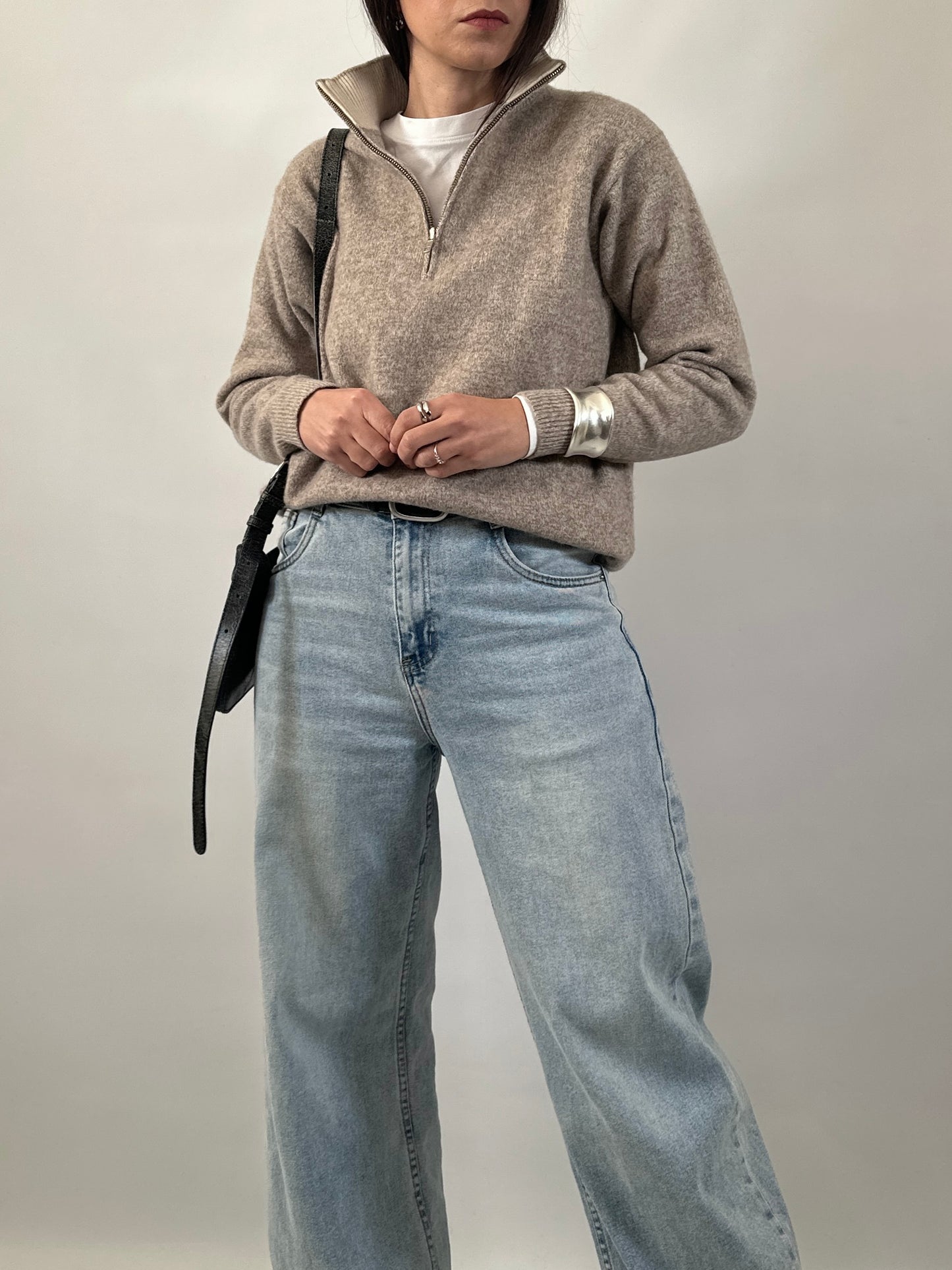 Pure Lambswool Half-Zip Sweater
