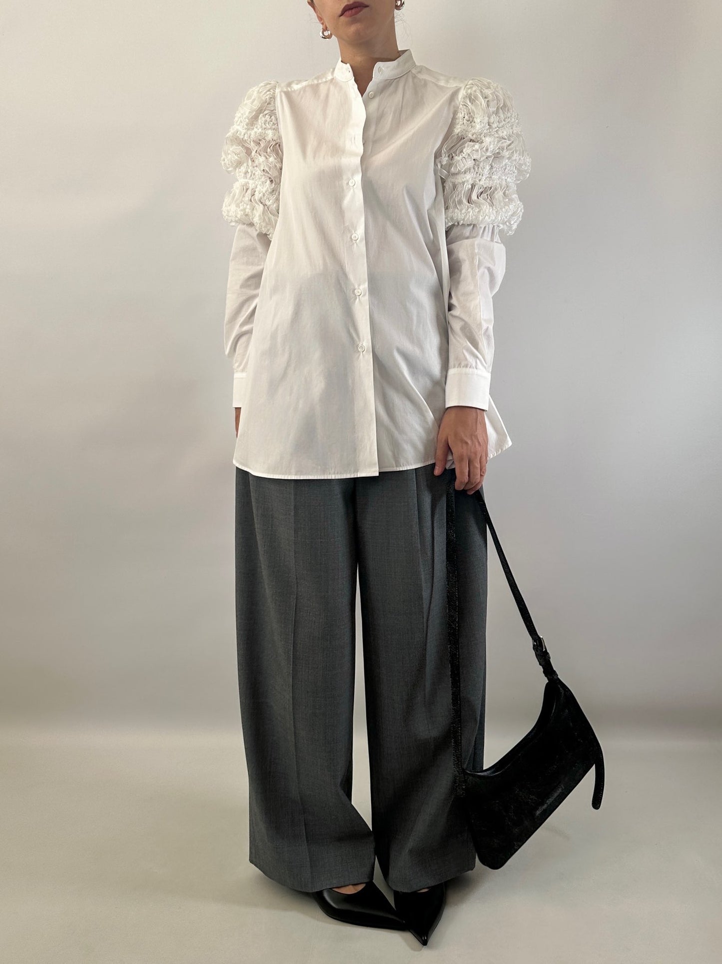 Weekend Max Mara shirt with organza puff shoulders