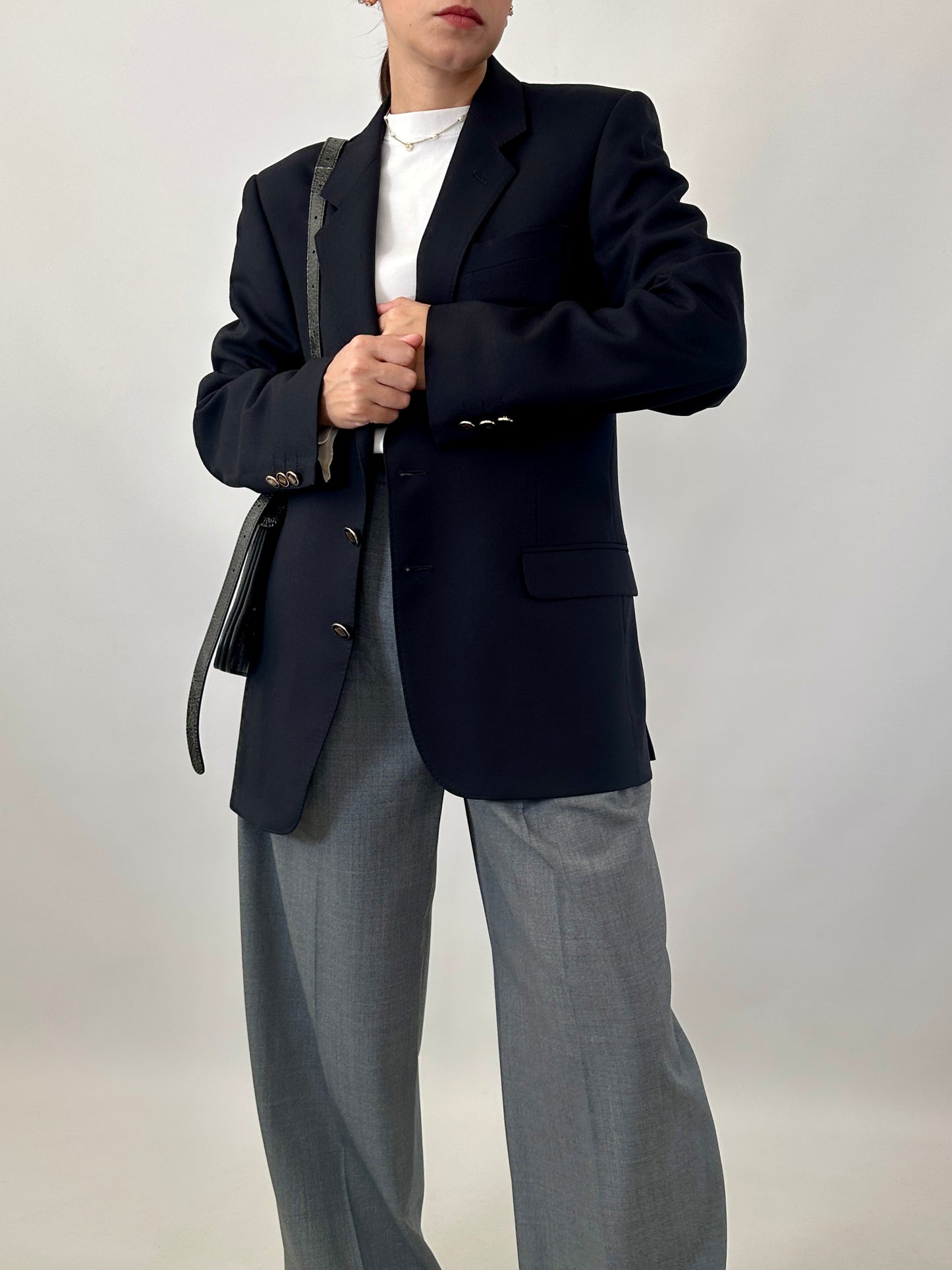 Vintage tailored jacket with gold-tone buttons