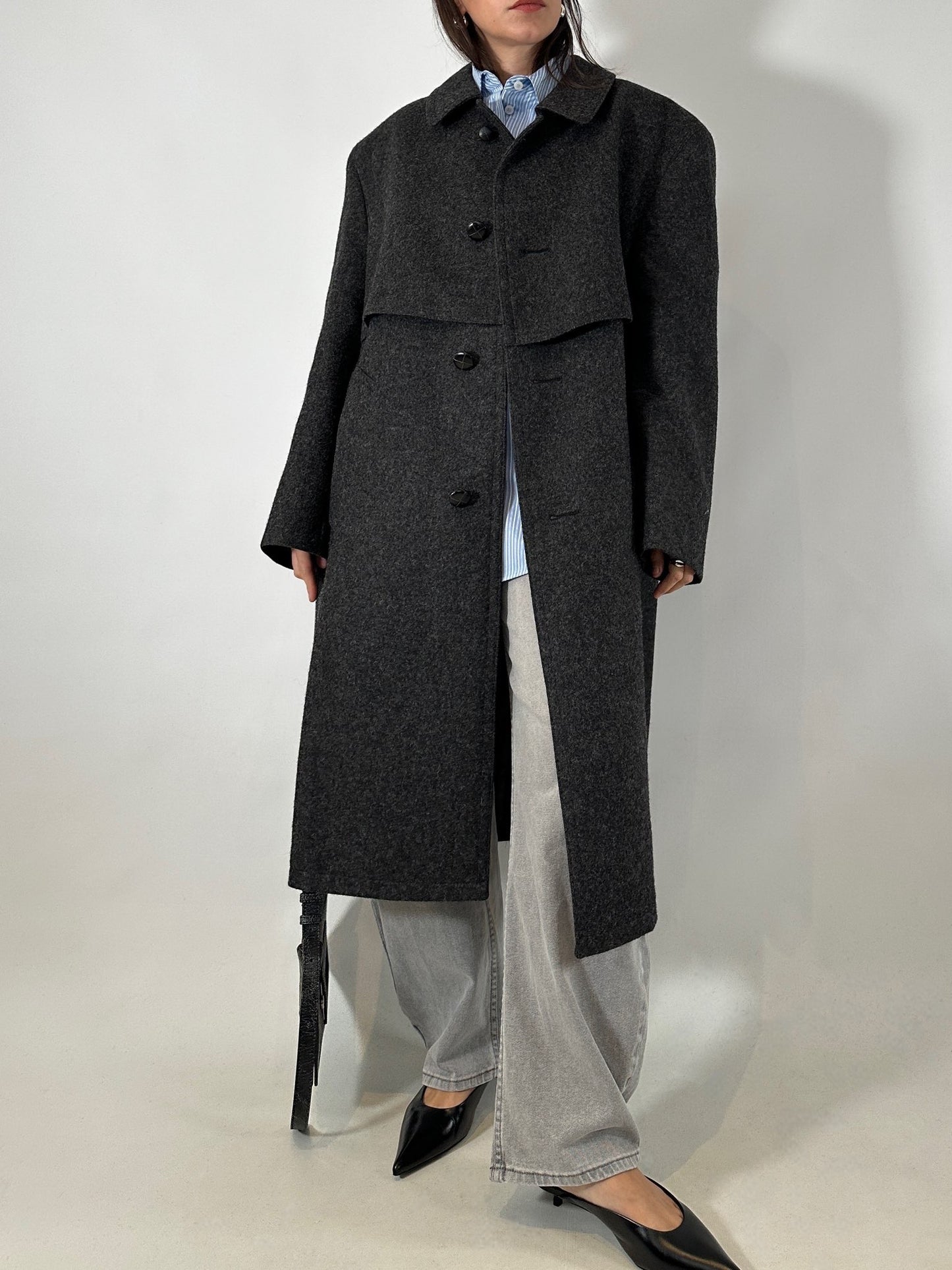 Vintage gray Loden coat