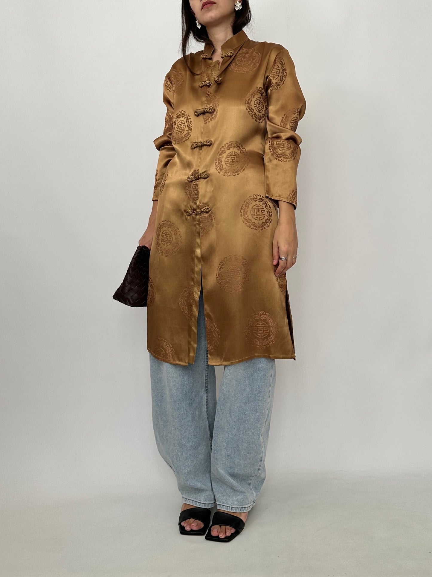 Silk Jacquard Mandarin Tunic