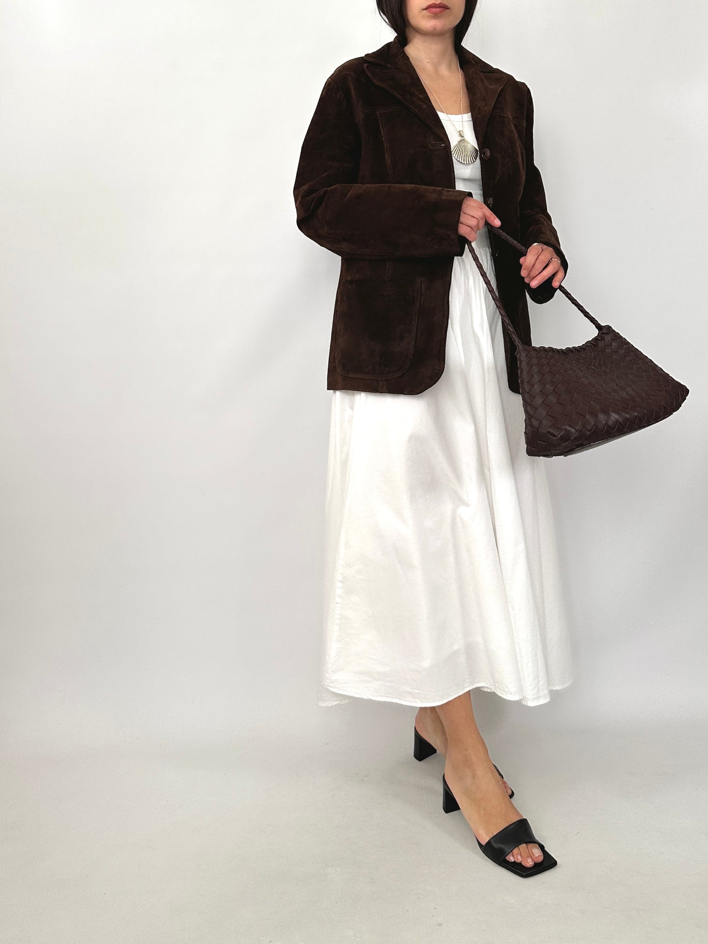 Chocolate Brown Suede Leather Jacket