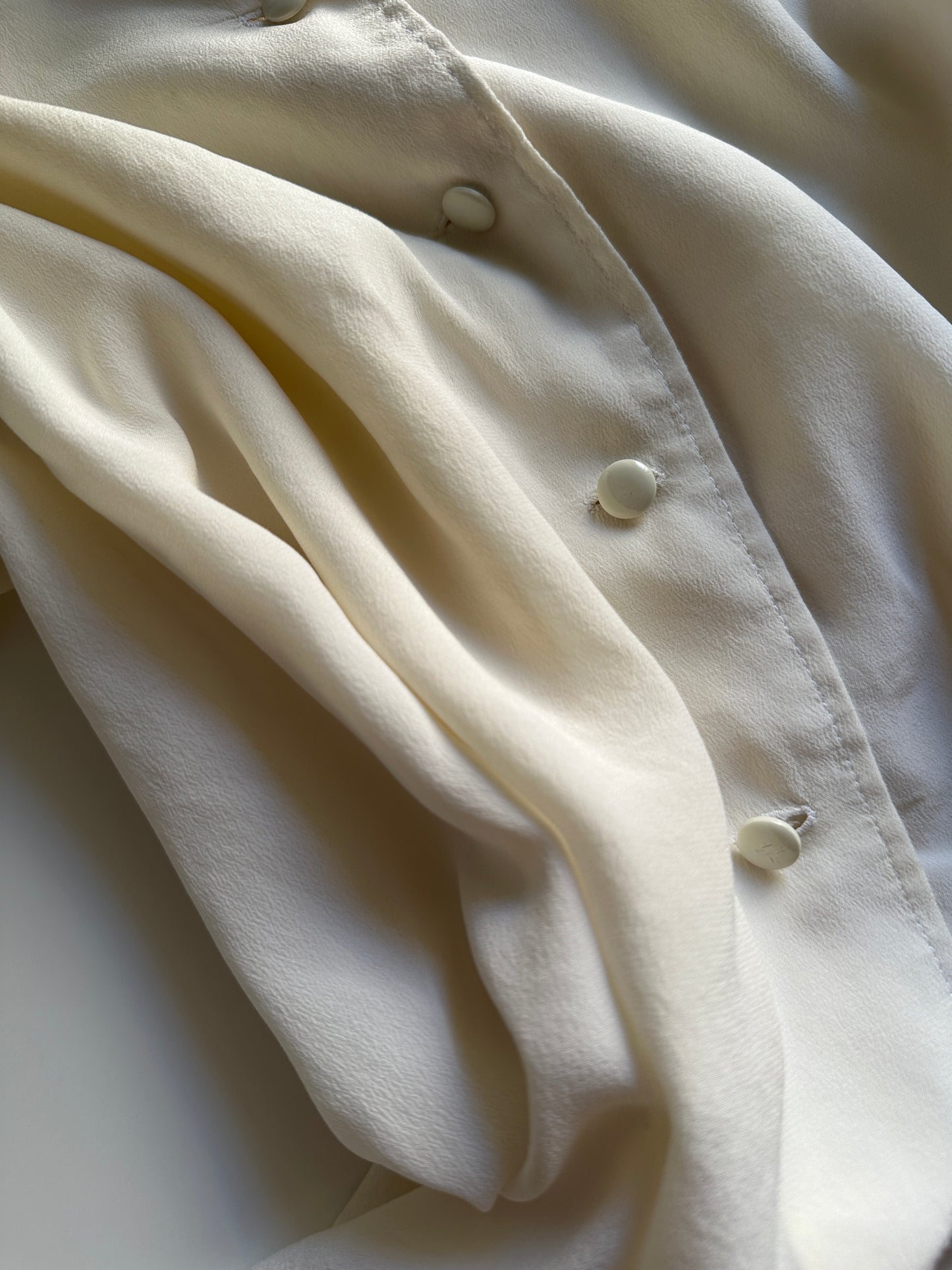 Vintage Ivory Silk Shirt