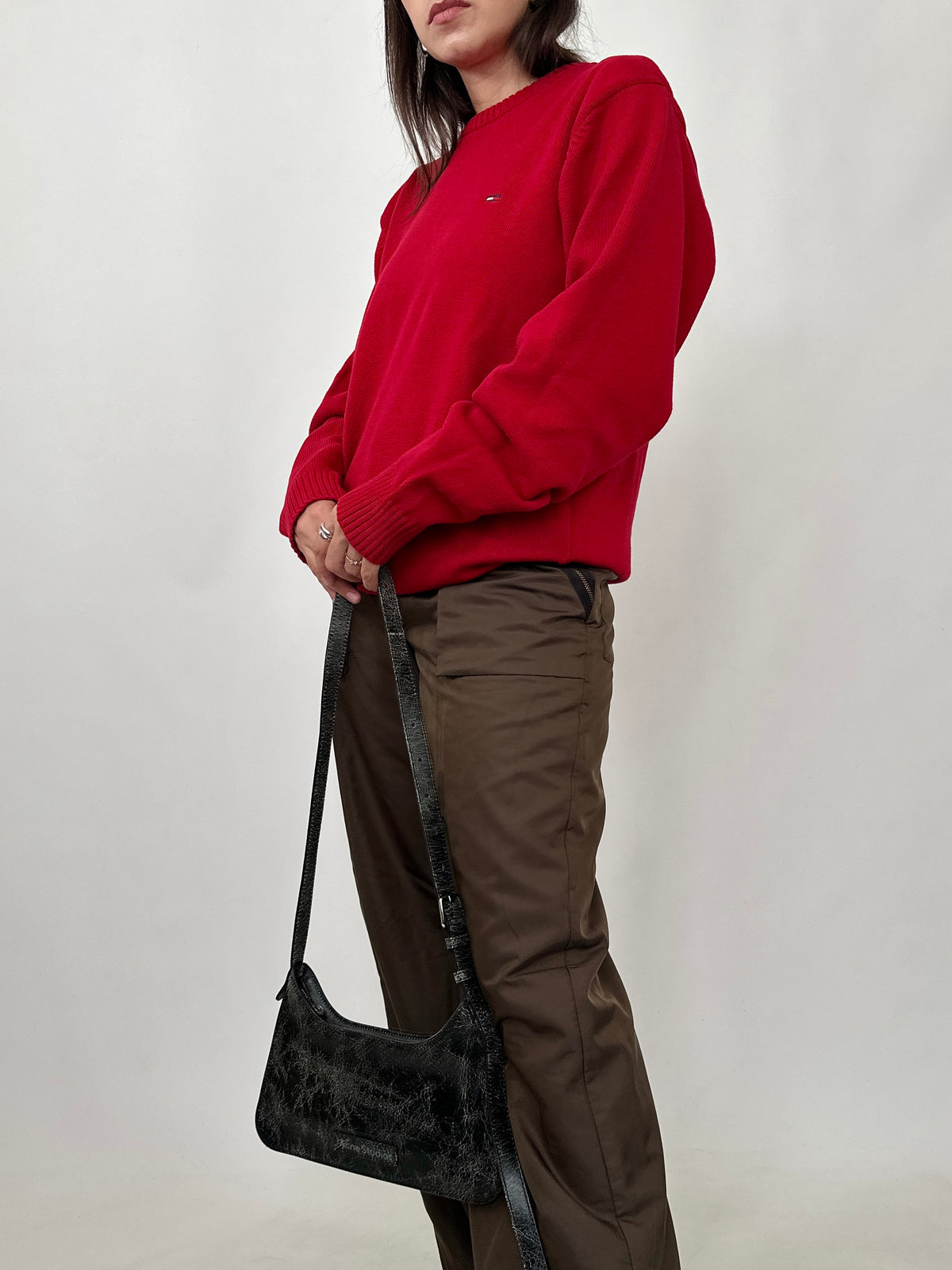 Tommy Hilfiger Red Cotton Sweater