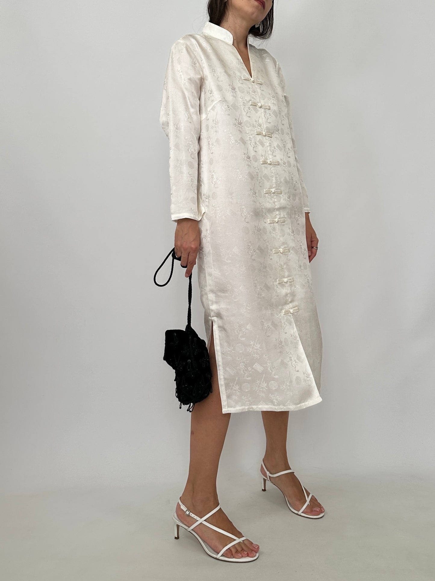 White Silk Oriental Dress - New with Tag