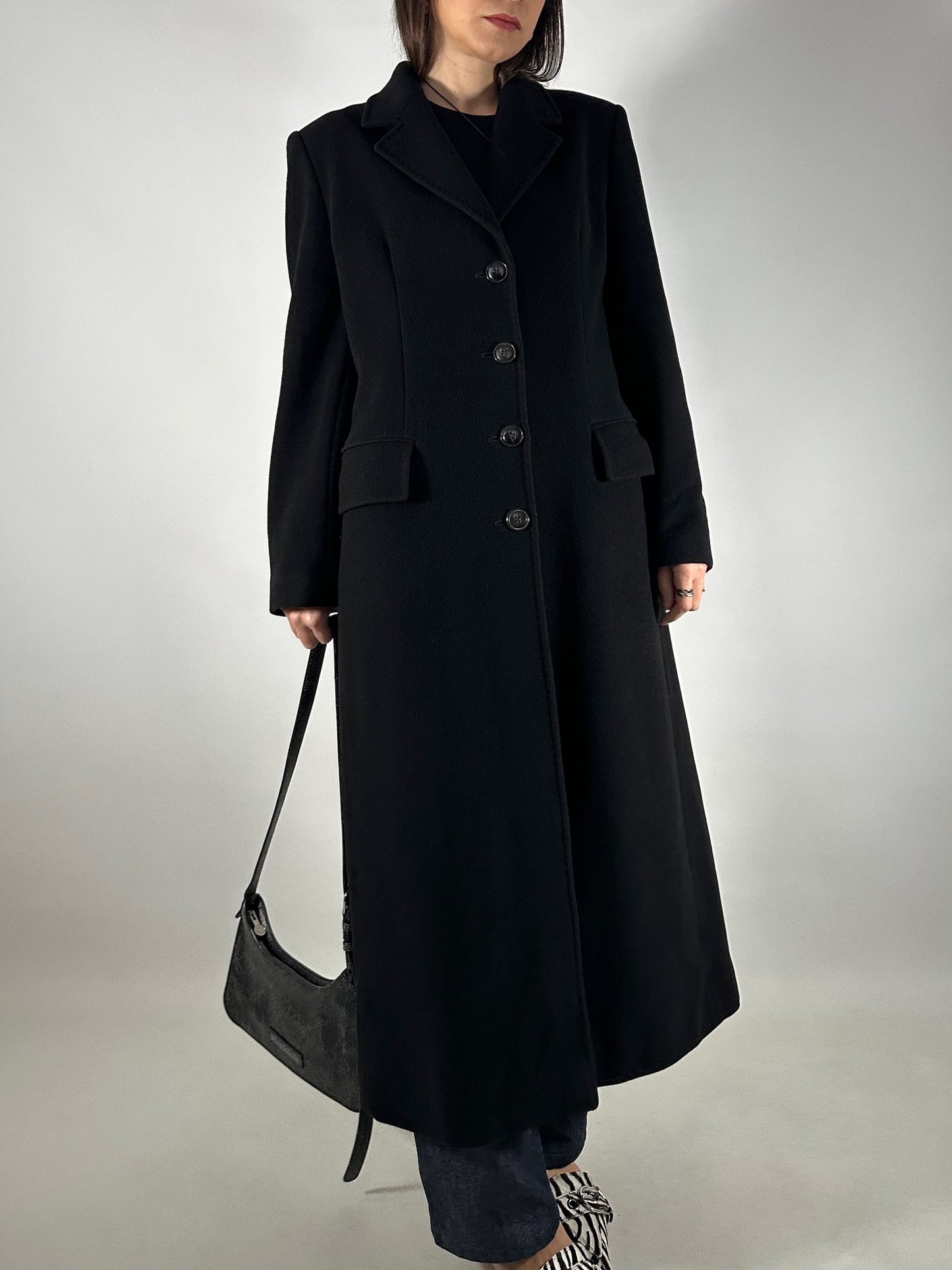 Long Tailored Wool&Cashmere Coat