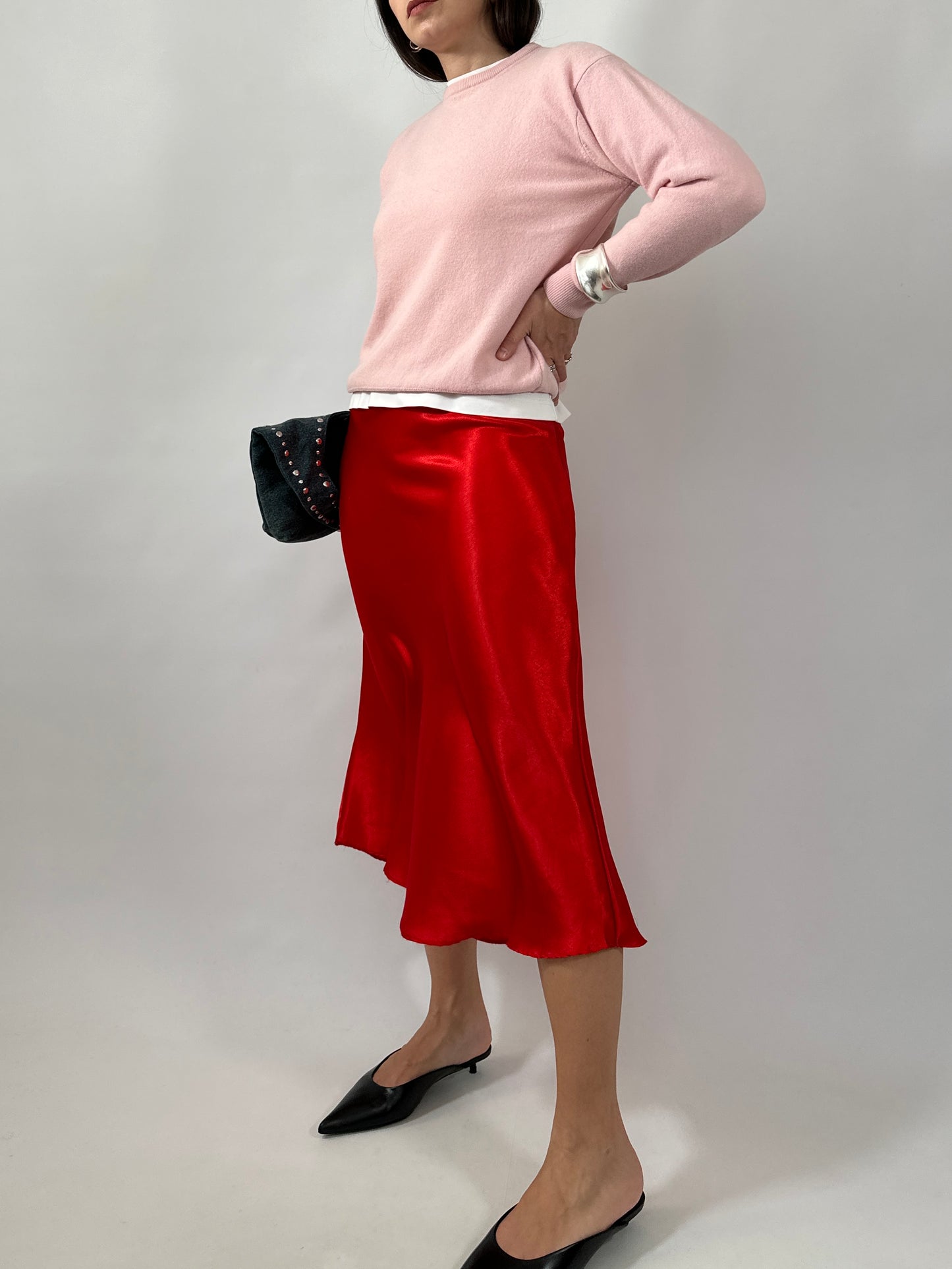 Vintage Powder Pink Knit Sweater