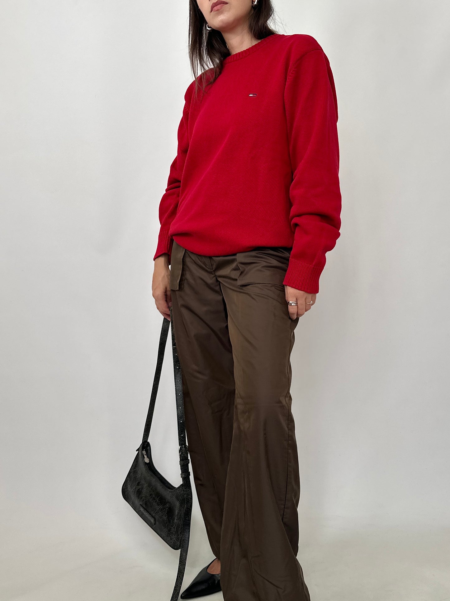 Tommy Hilfiger Red Cotton Sweater