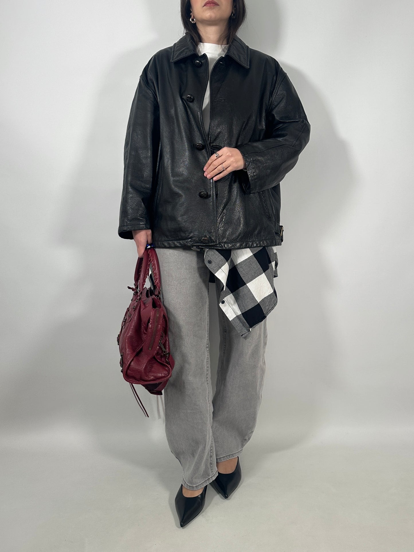 Vintage Oversized Leather Jacket