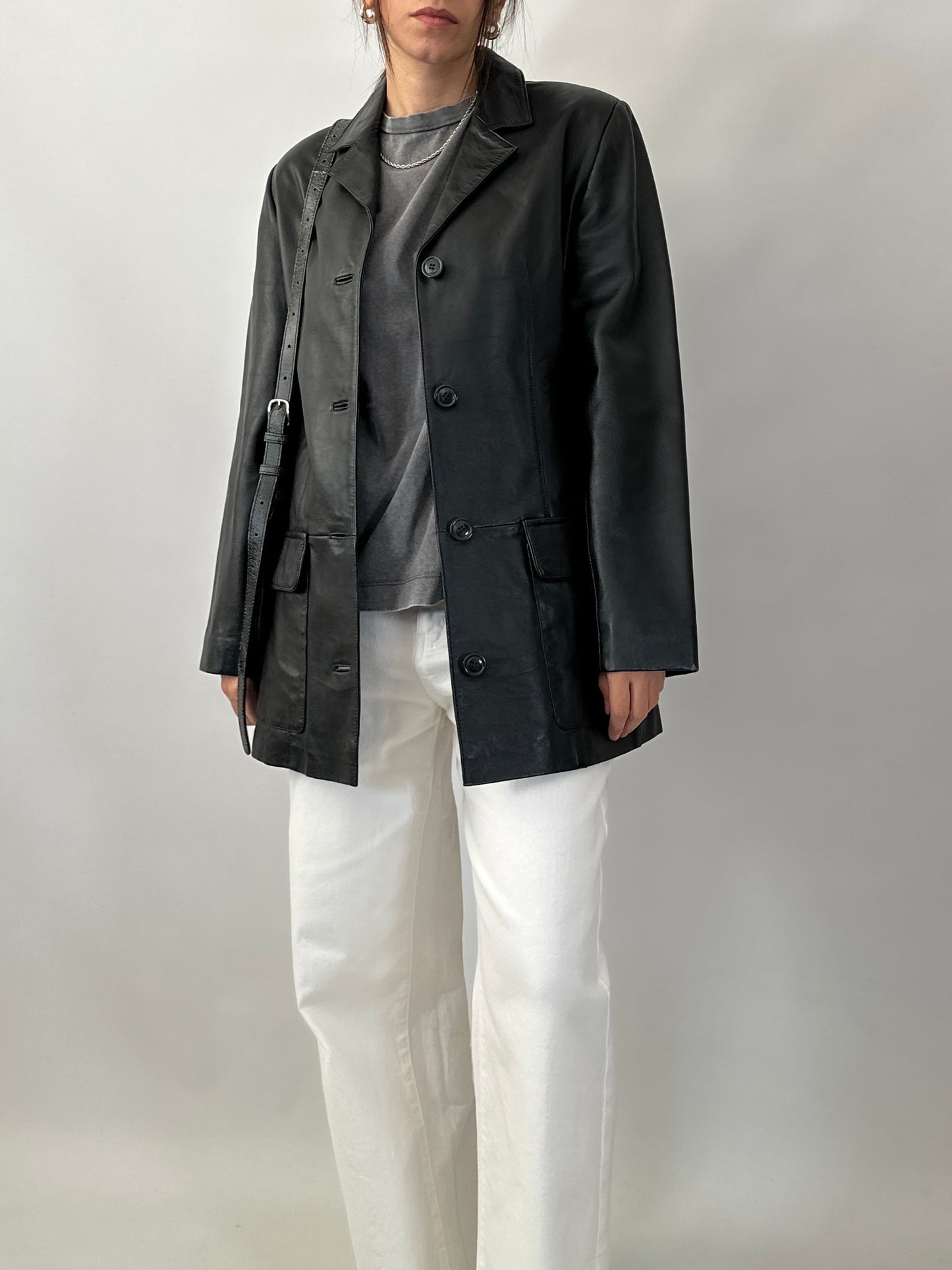 Soft lambskin leather jacket