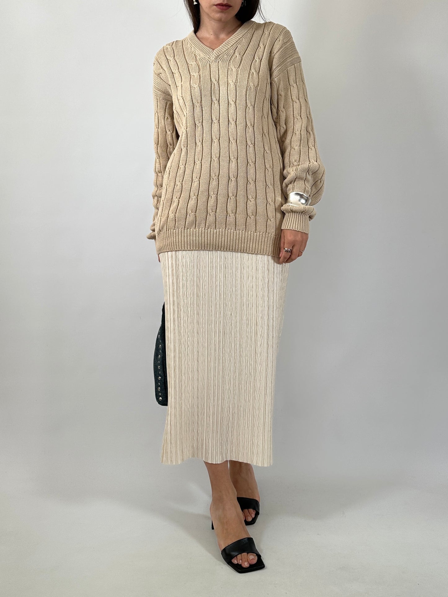 Pure Cotton Cable Knit Sweater