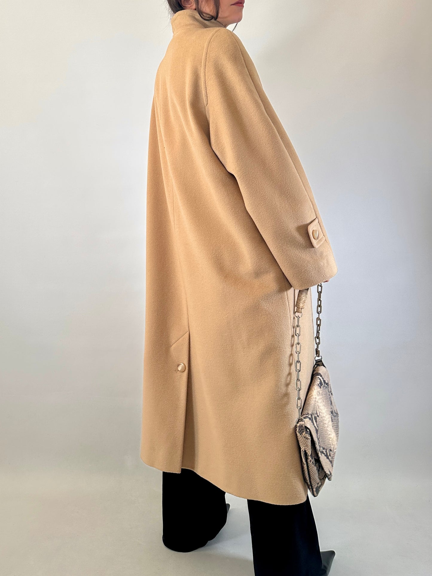 Vintage wool and cashmere long coat