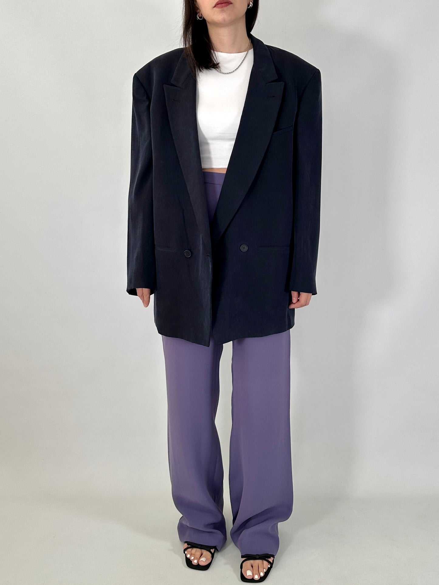 Vintage Byblos oversized silk blazer