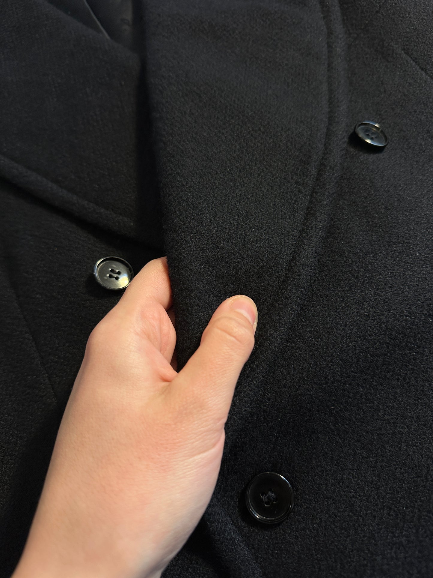 Vintage Black Structured Wool Blazer
