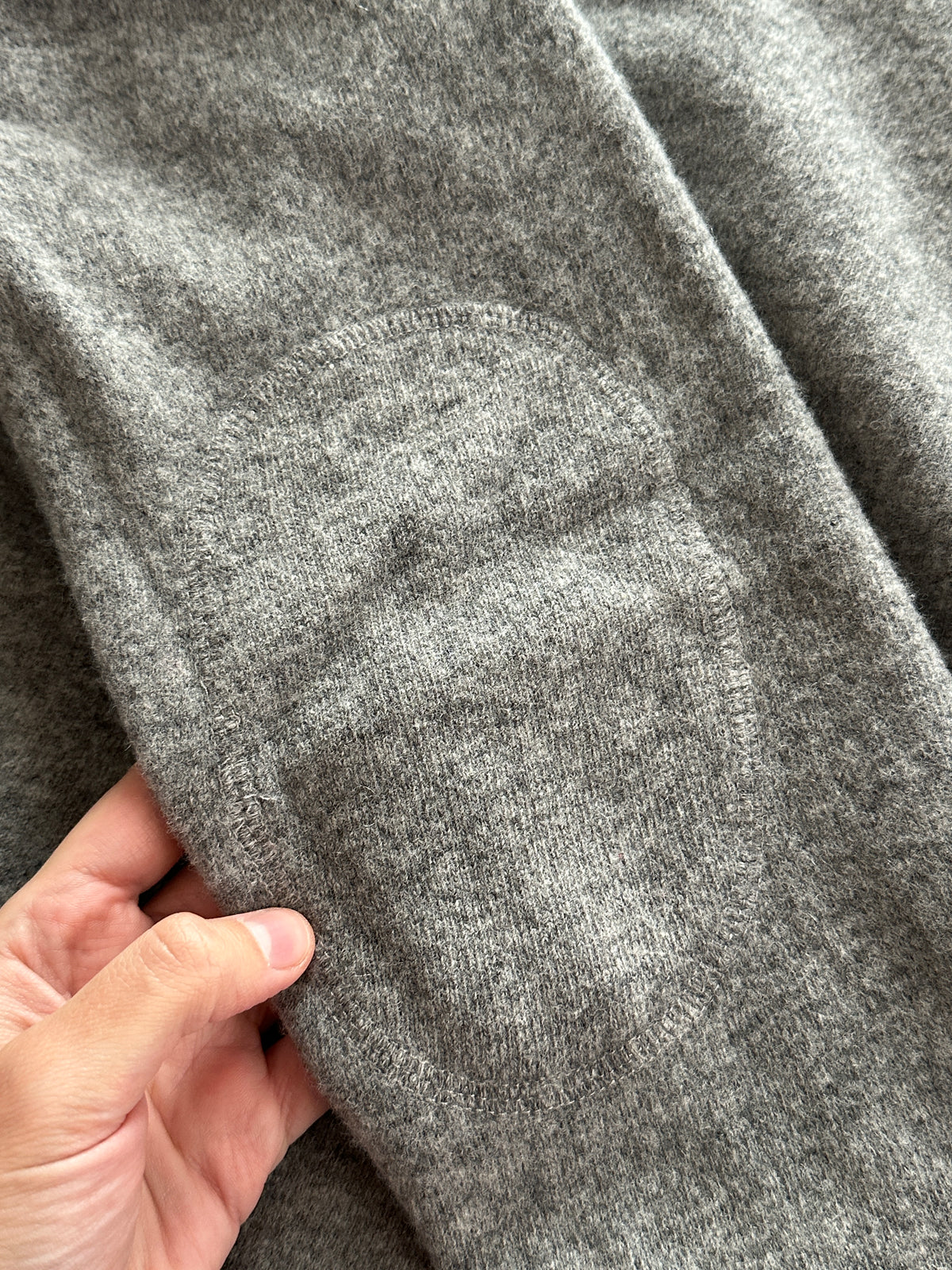 Grey Lambswool Crewneck Sweater