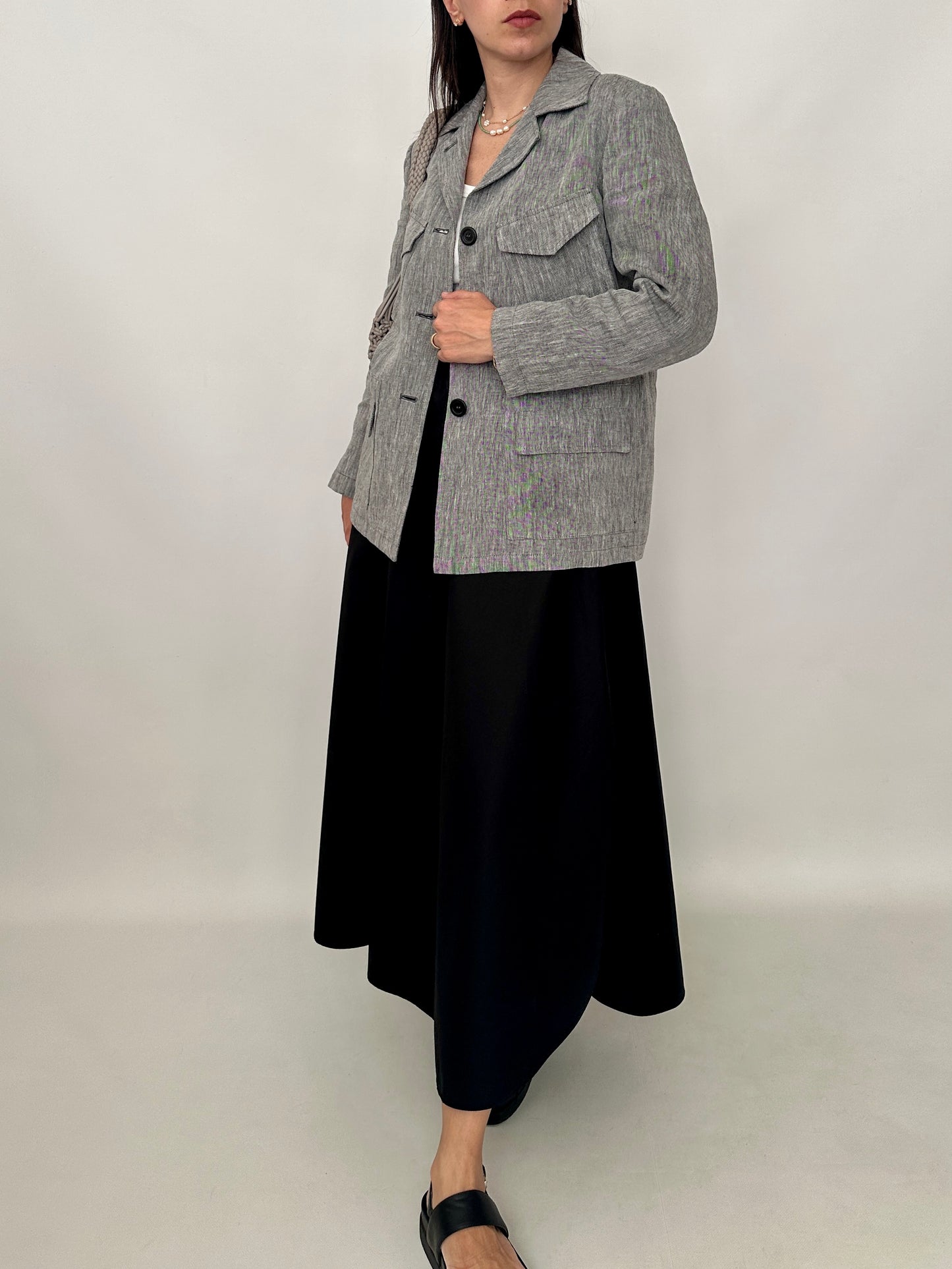 Max Mara pure linen utility jacket