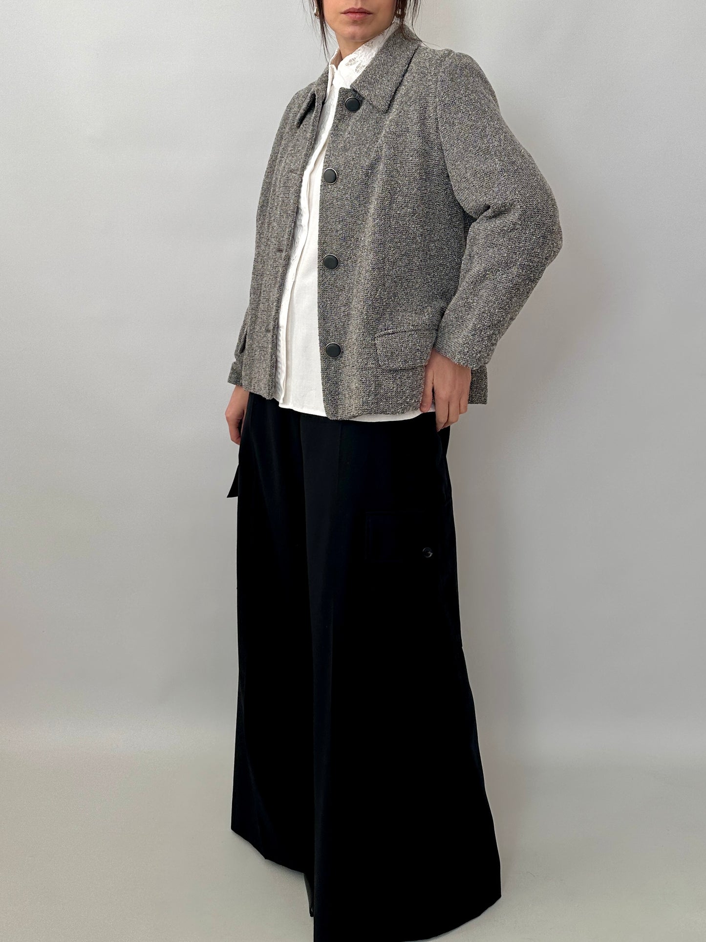 Salt and pepper wool jacket