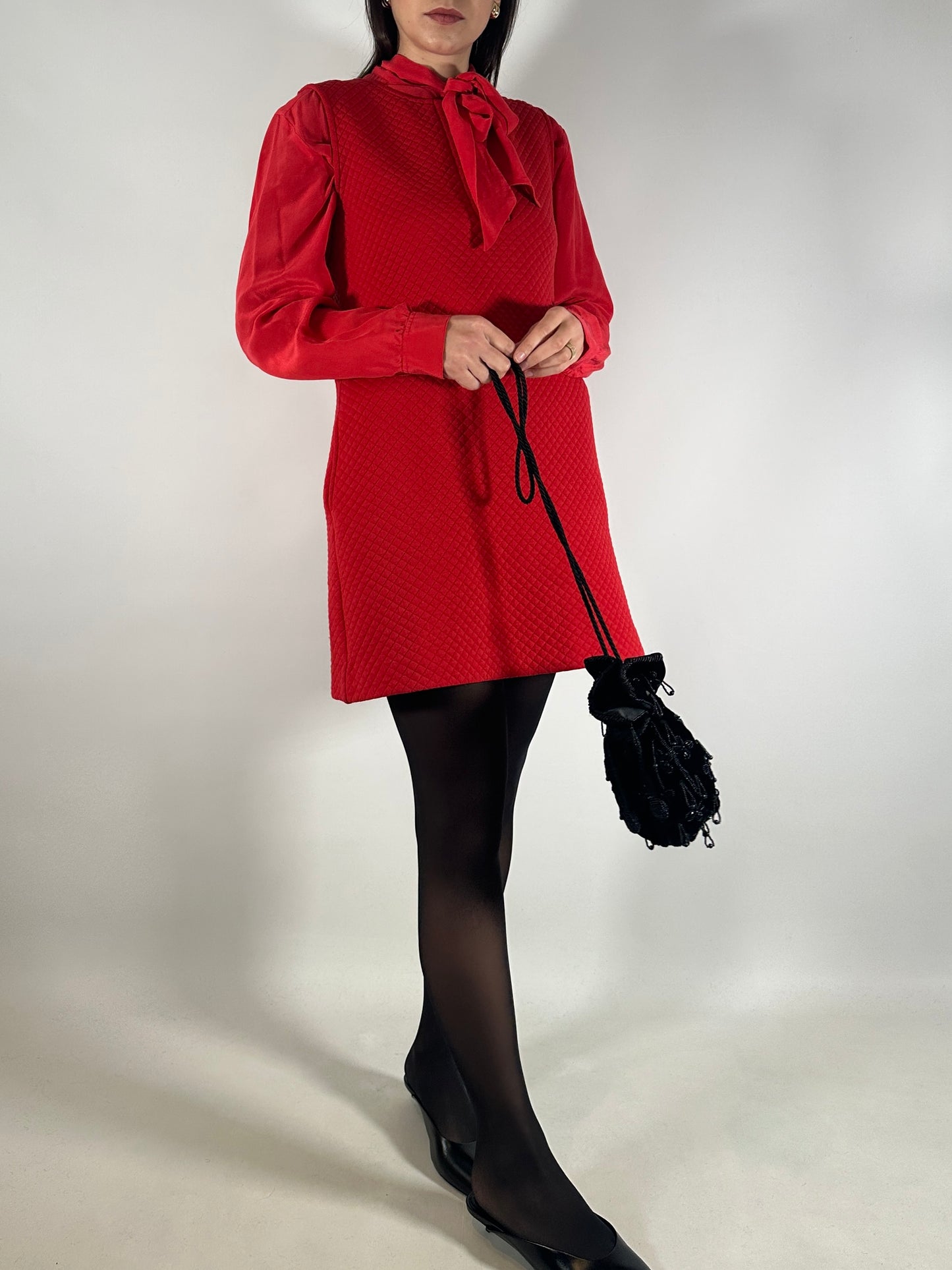 Love Moschino Quilted Red Shift Dress