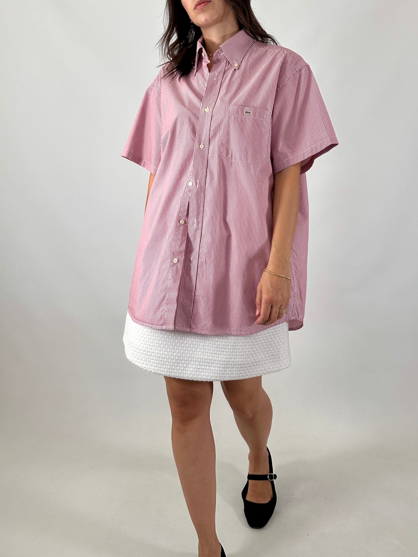 Lacoste short sleeve striped shirt