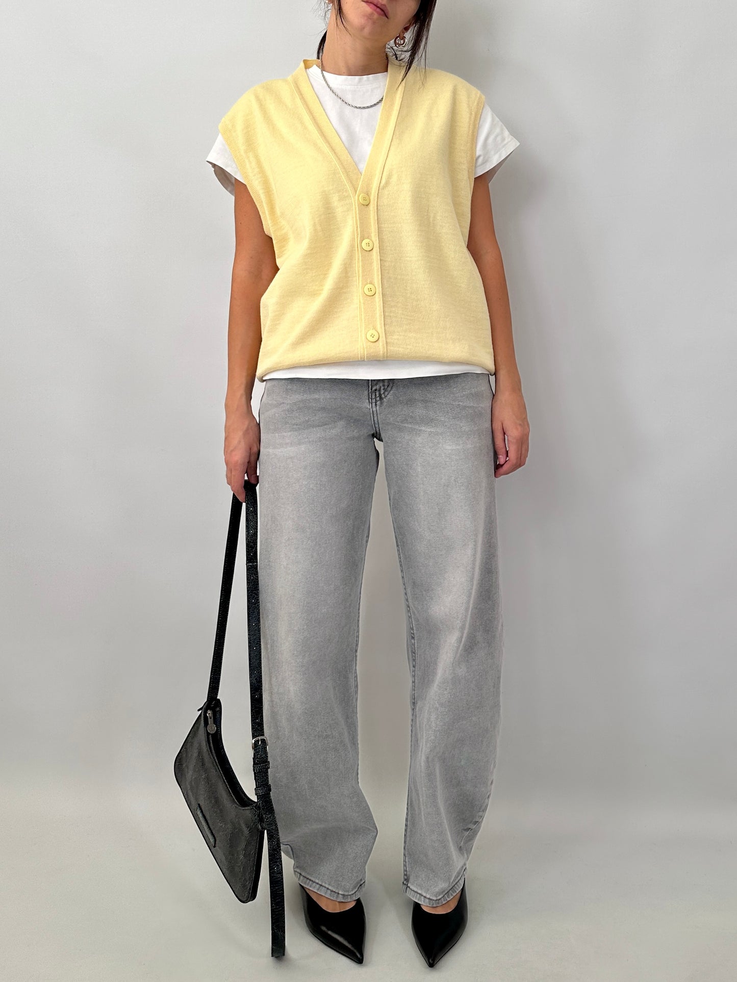 Button front sweater vest