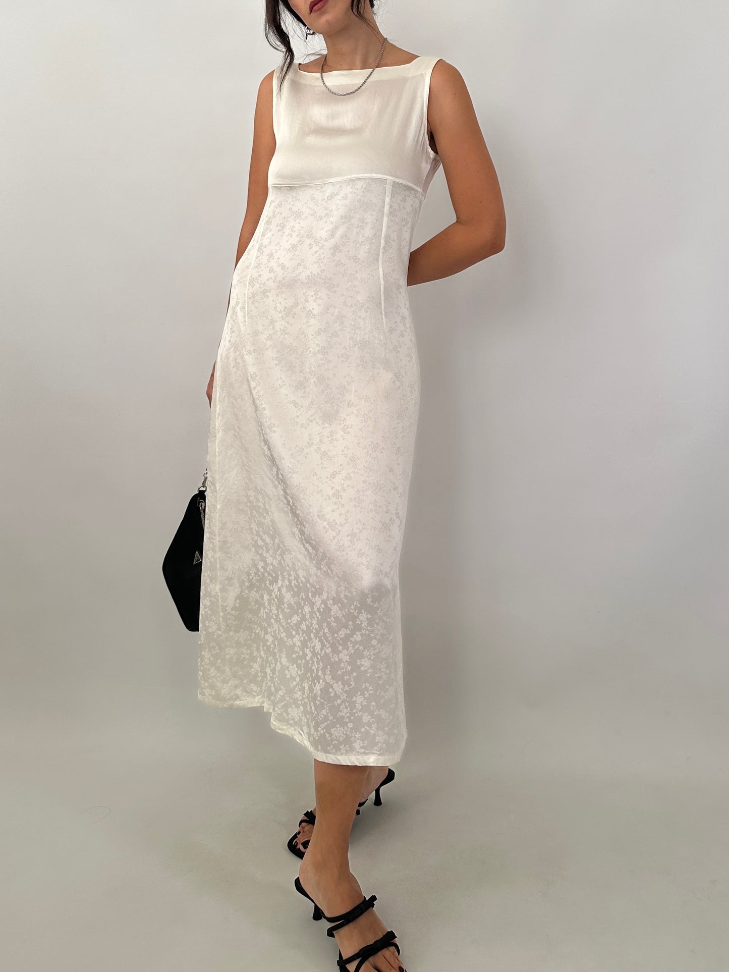 Jacquard satin vintage dress