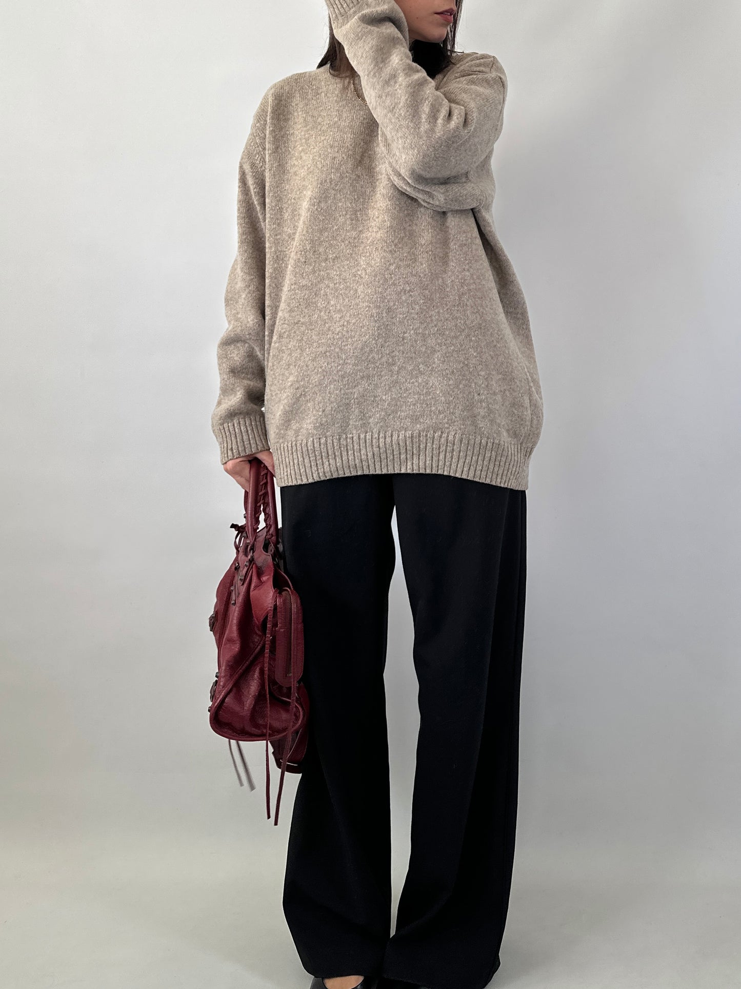 Pure wool oversized sweater